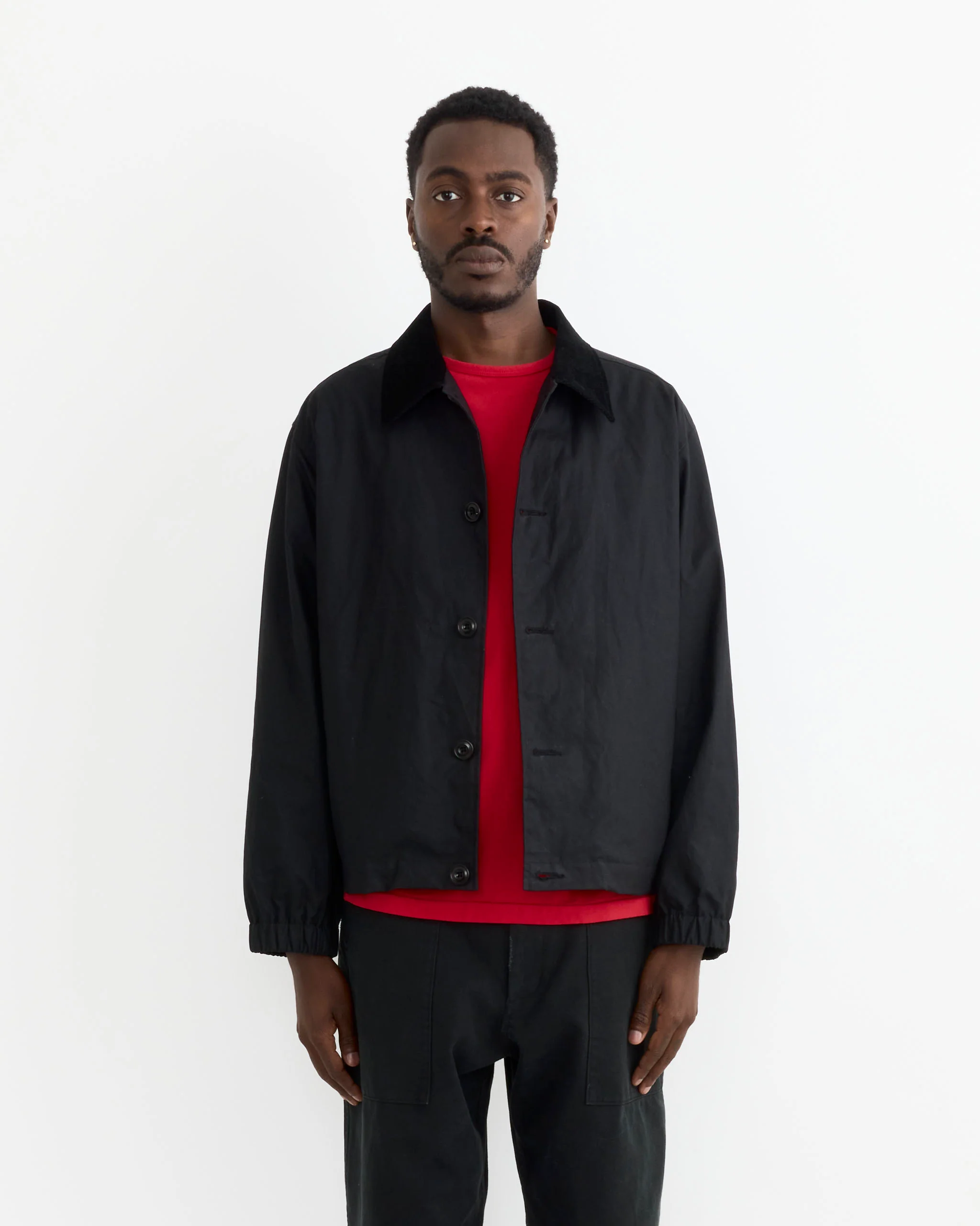 Blakey Jacket in Waxed Cotton Black