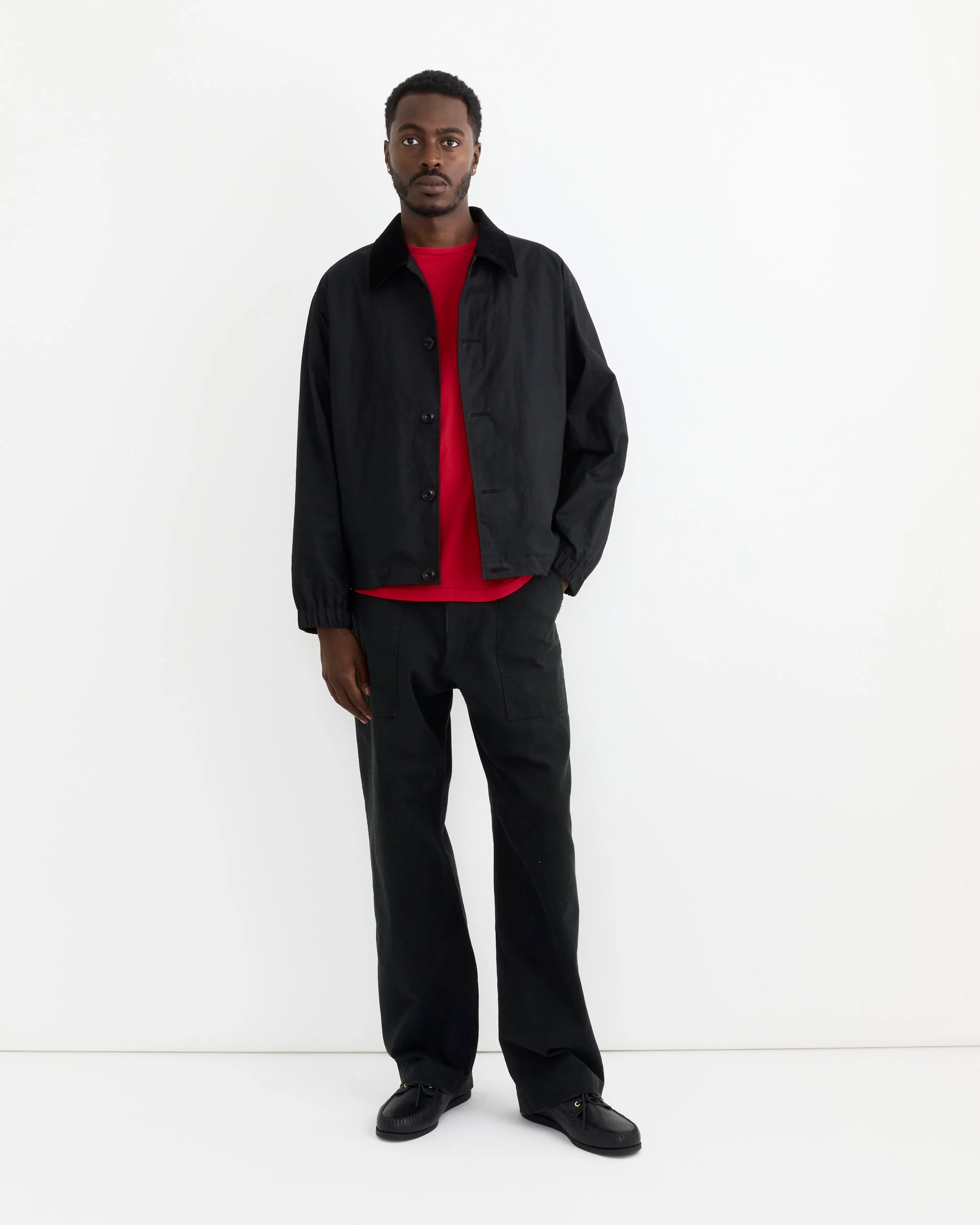 Blakey Jacket in Waxed Cotton Black - Image 2