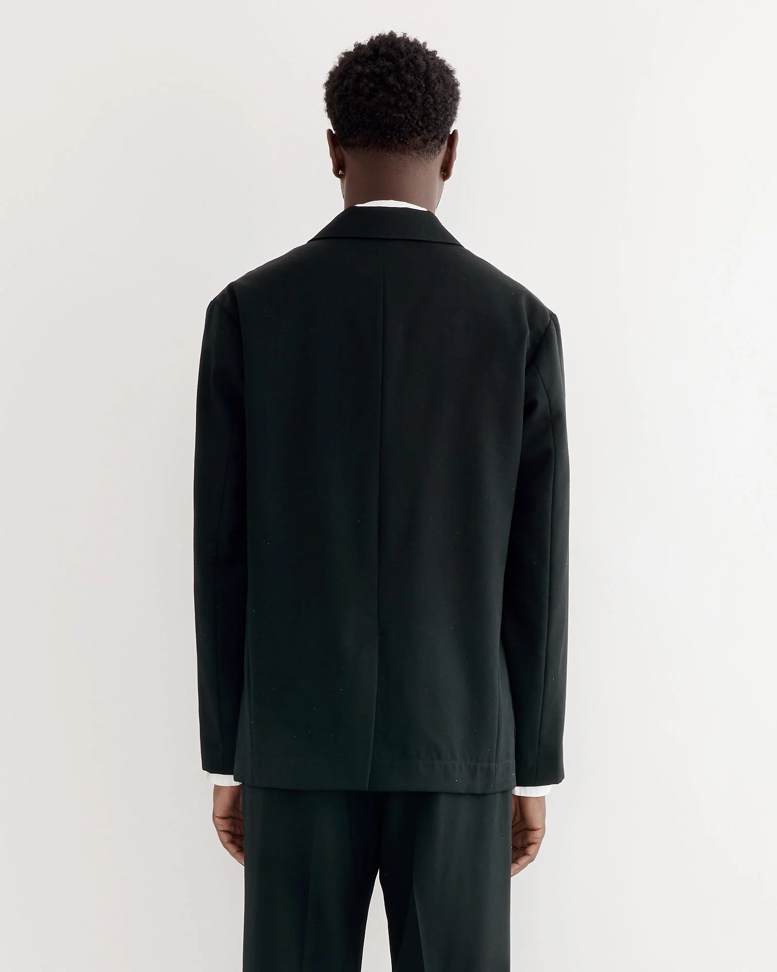 Blazer in Wool Gabardine Black - Image 3