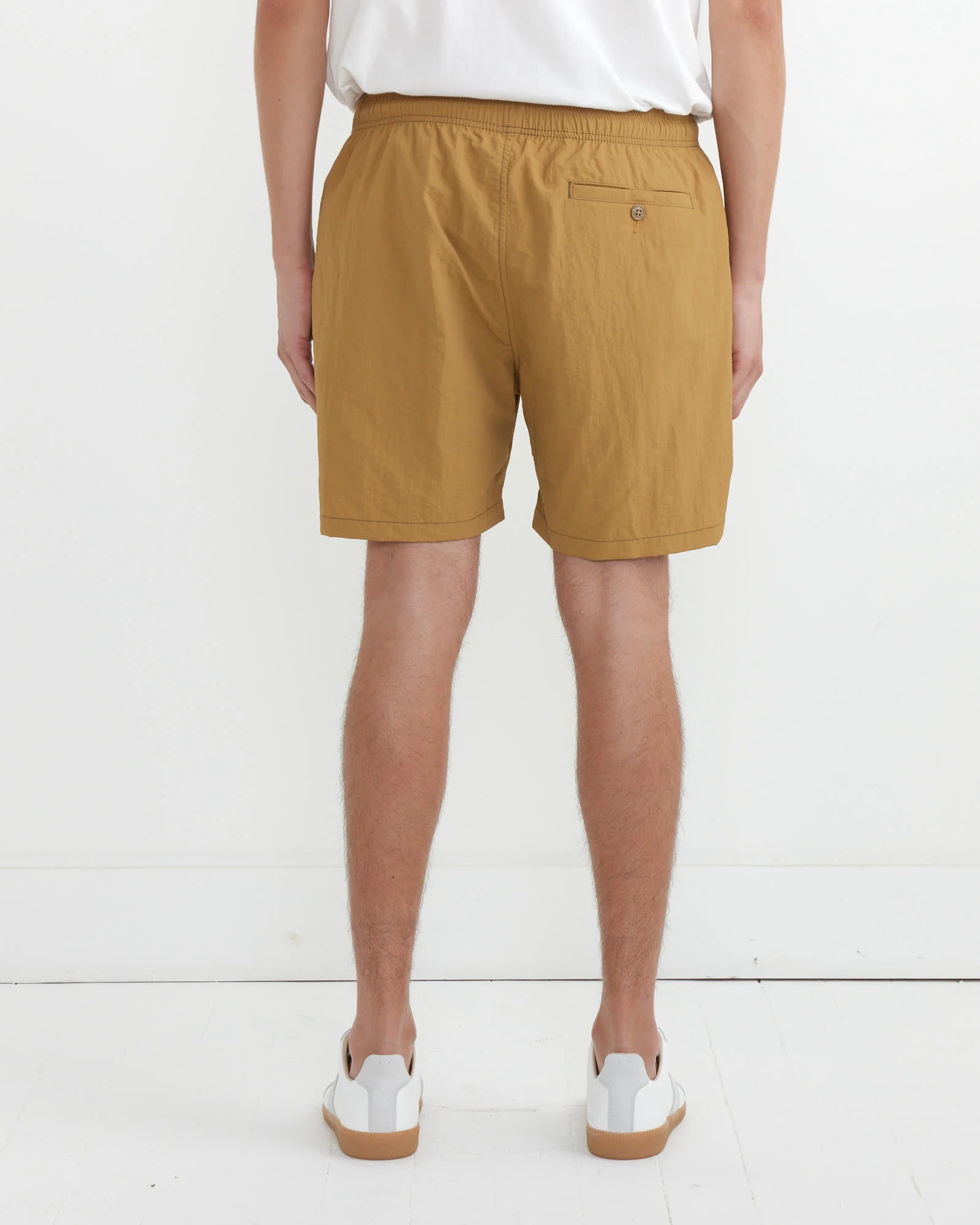 Contrast Stitch SM Short Taslan Nylon in Sand - Image 3