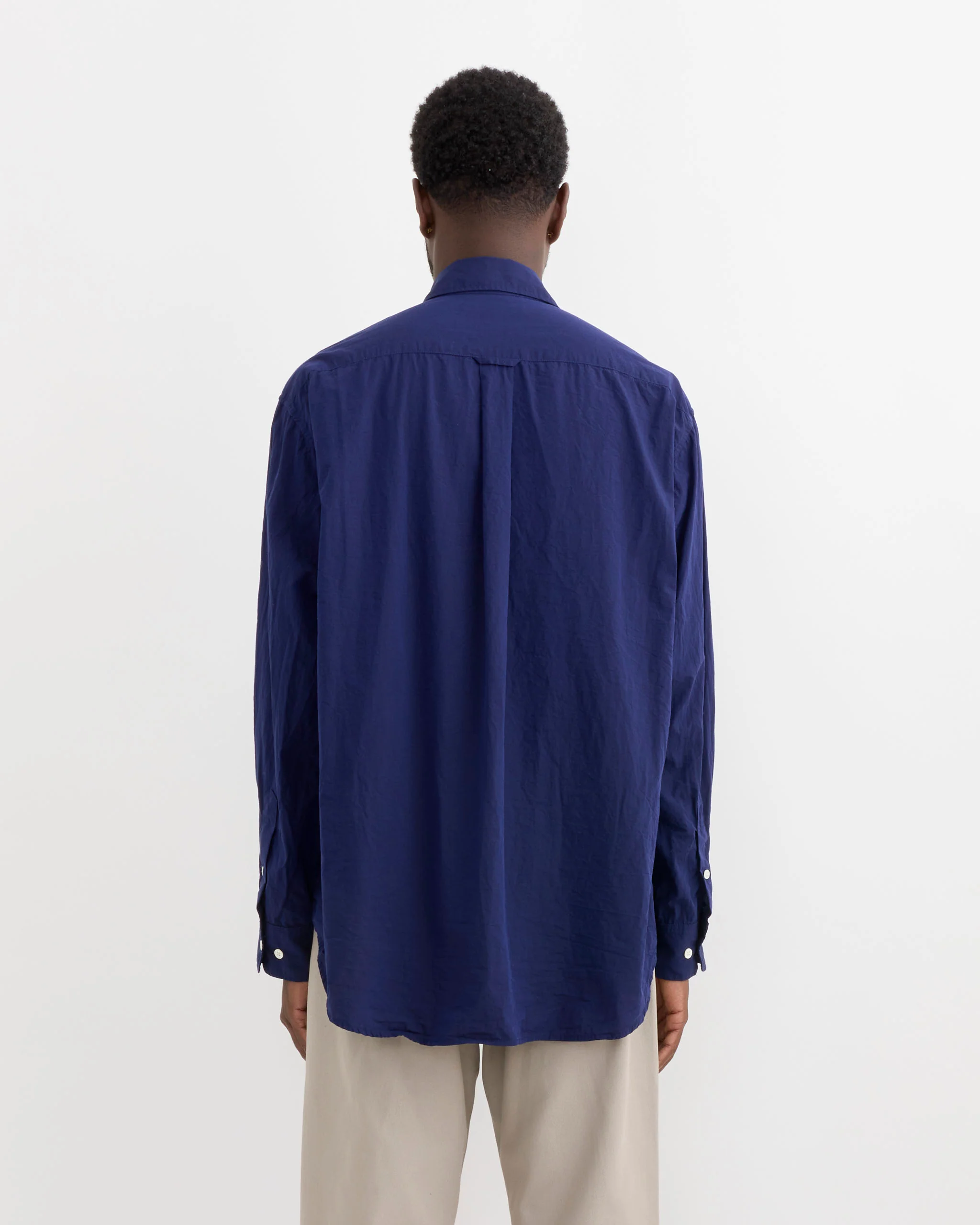 Gio Shirt in Crushed Cotton Navy - Image 2