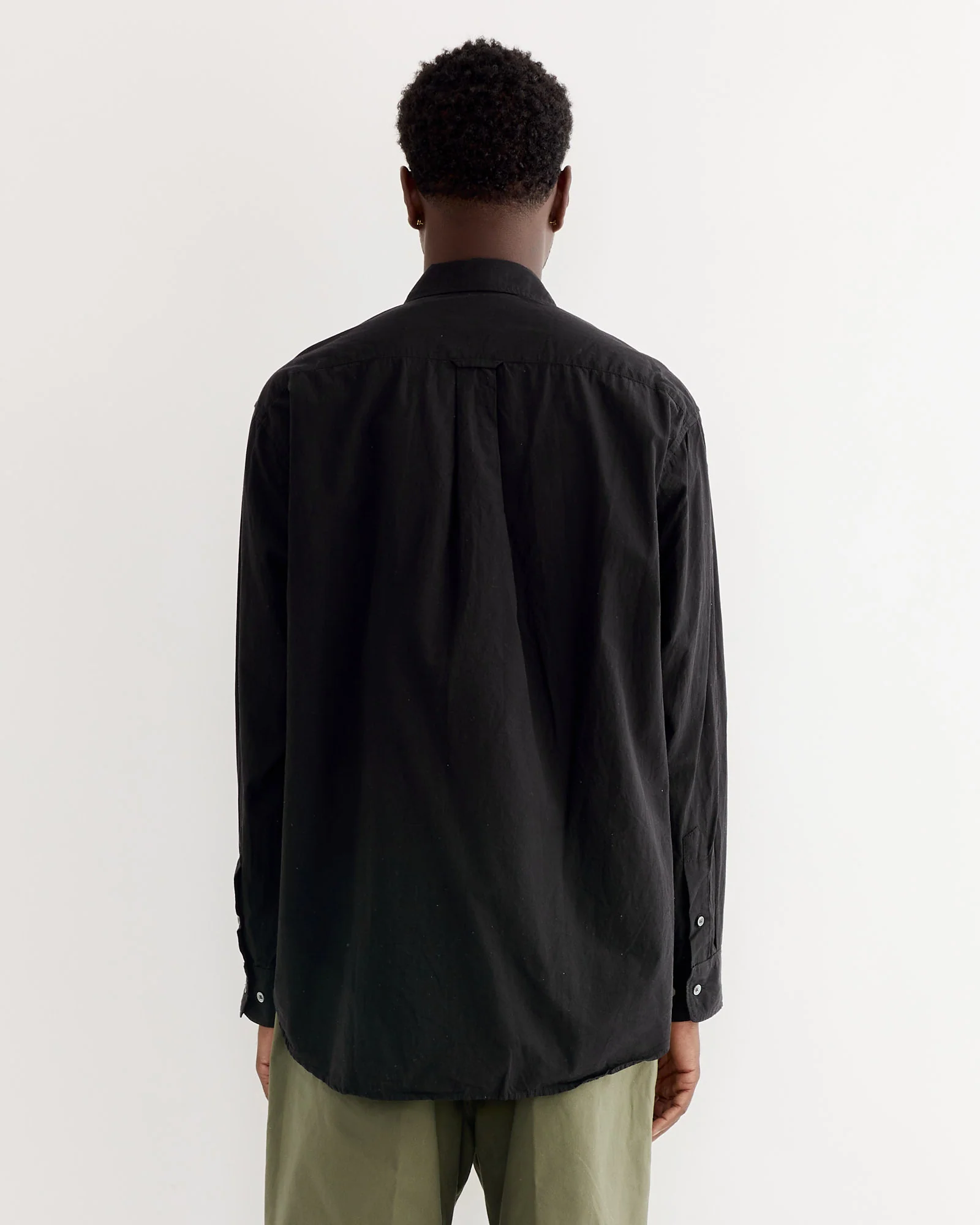 Gio Shirt in Crushed Cotton Black - Image 3
