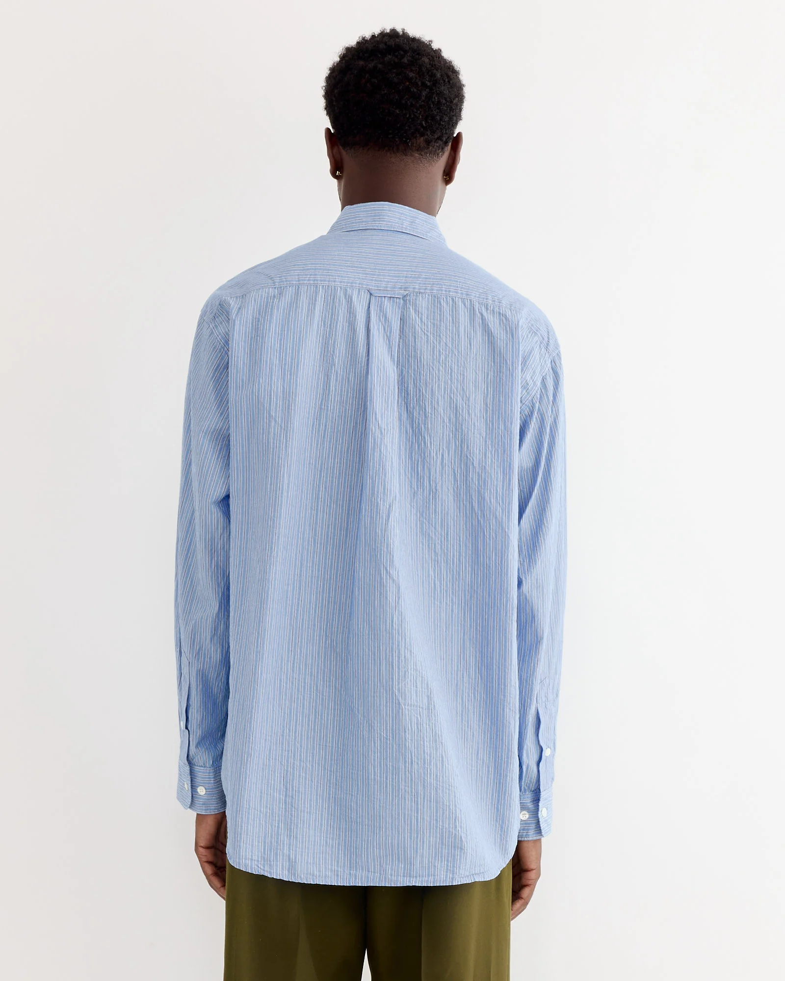 Gio Shirt in Crushed Cotton Blue - Image 3