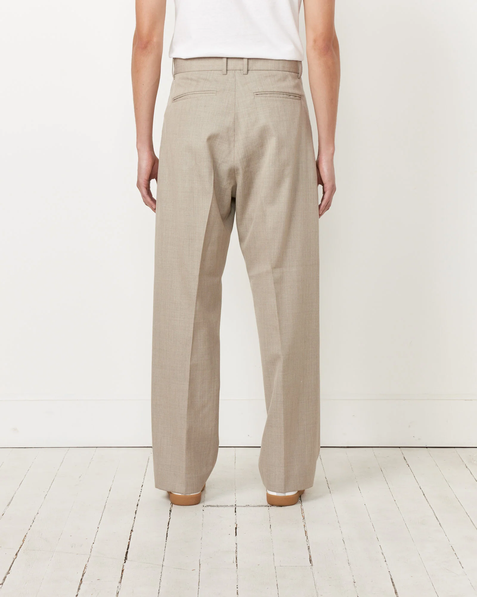 Jazz Pant Wool Gabardine in Greige - Image 5