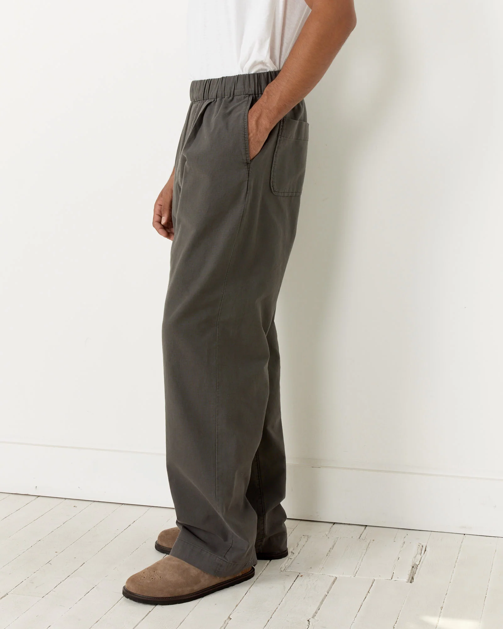 Kogai Pant Panama Cloth in Washed Grey - Image 3