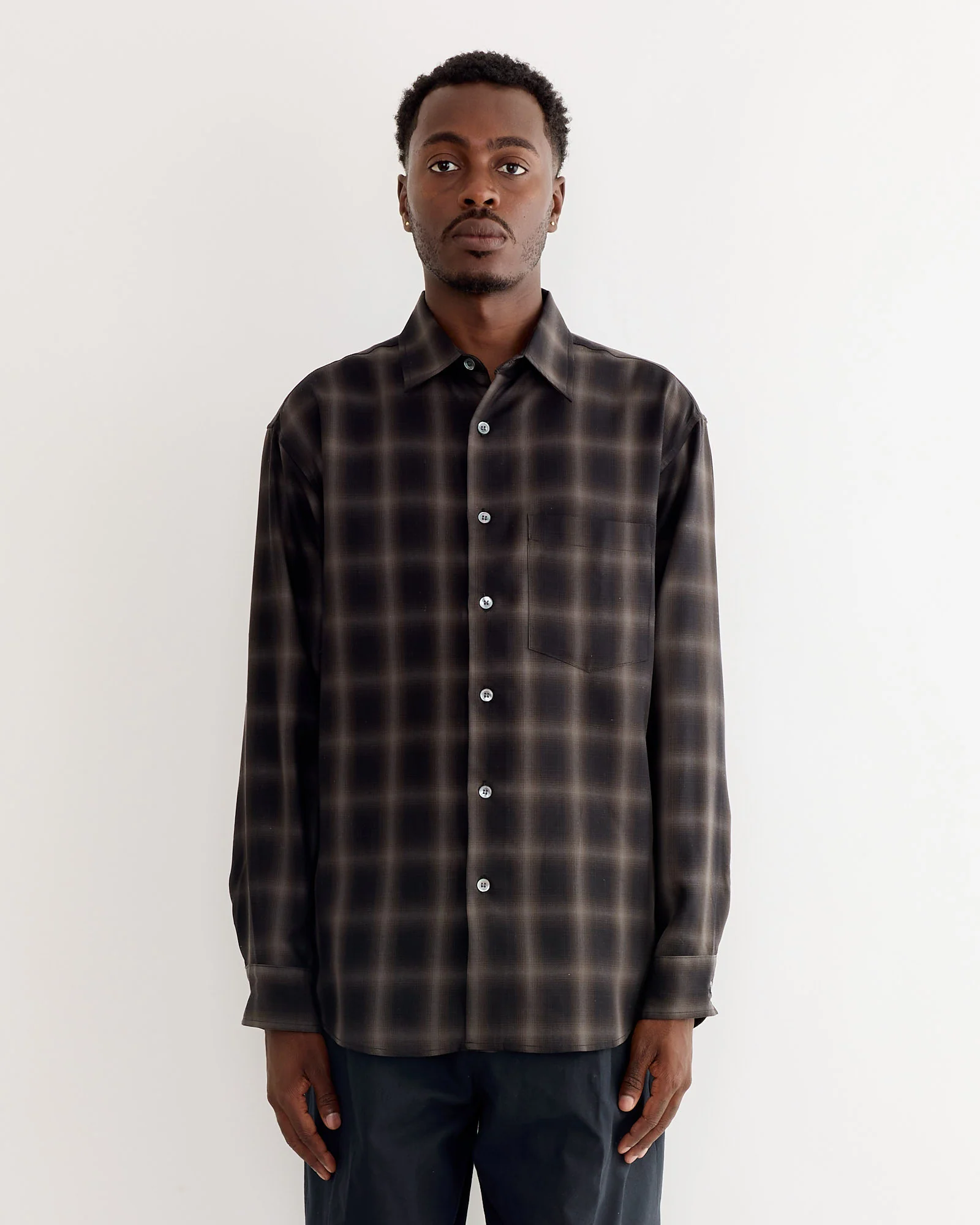 Routine Shirt in Tencel Ombre Cacao