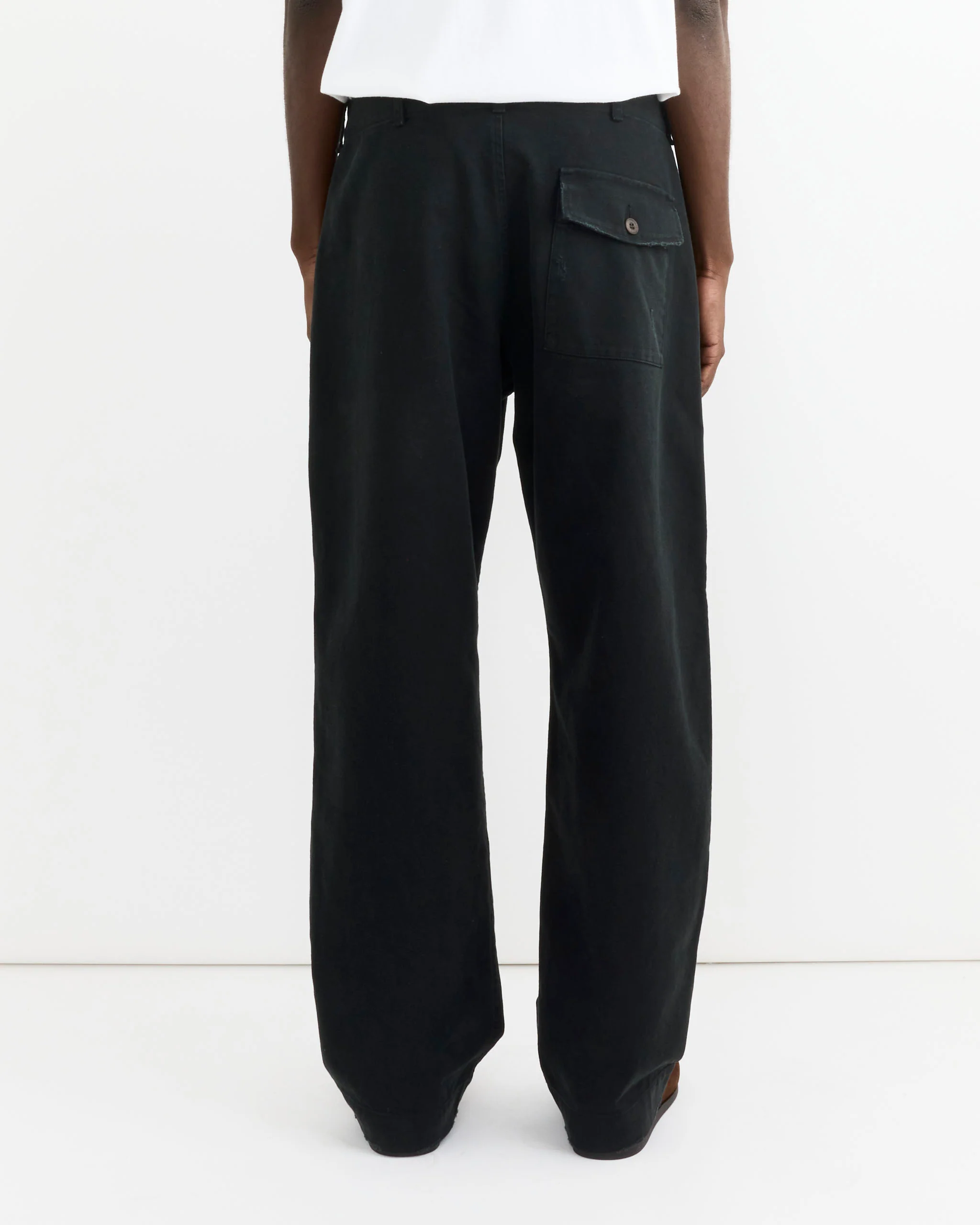 Toyon Pant in French Cotton Twill Black - Image 3