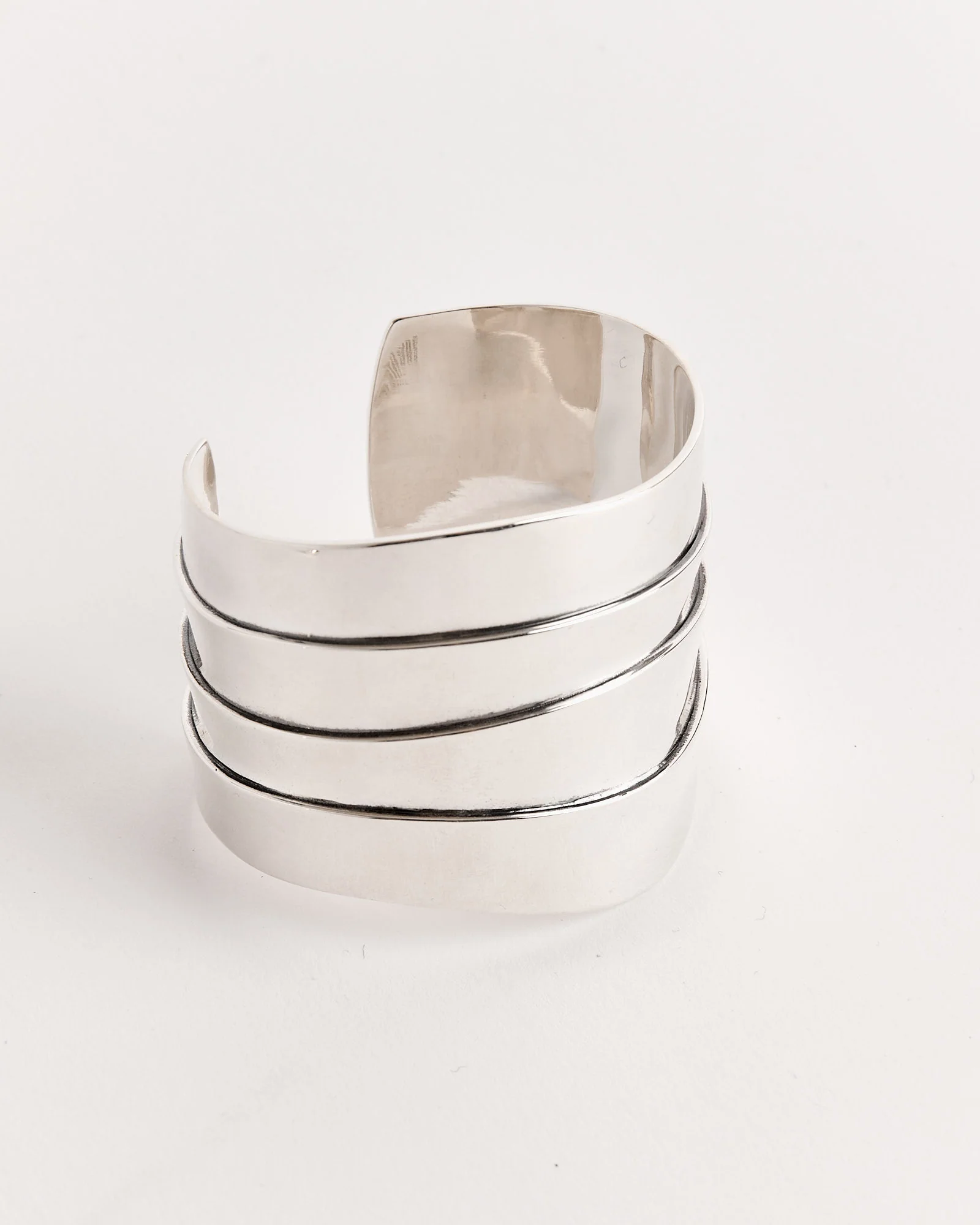 Medium Wave Cuff in Sterling Silver - Image 2