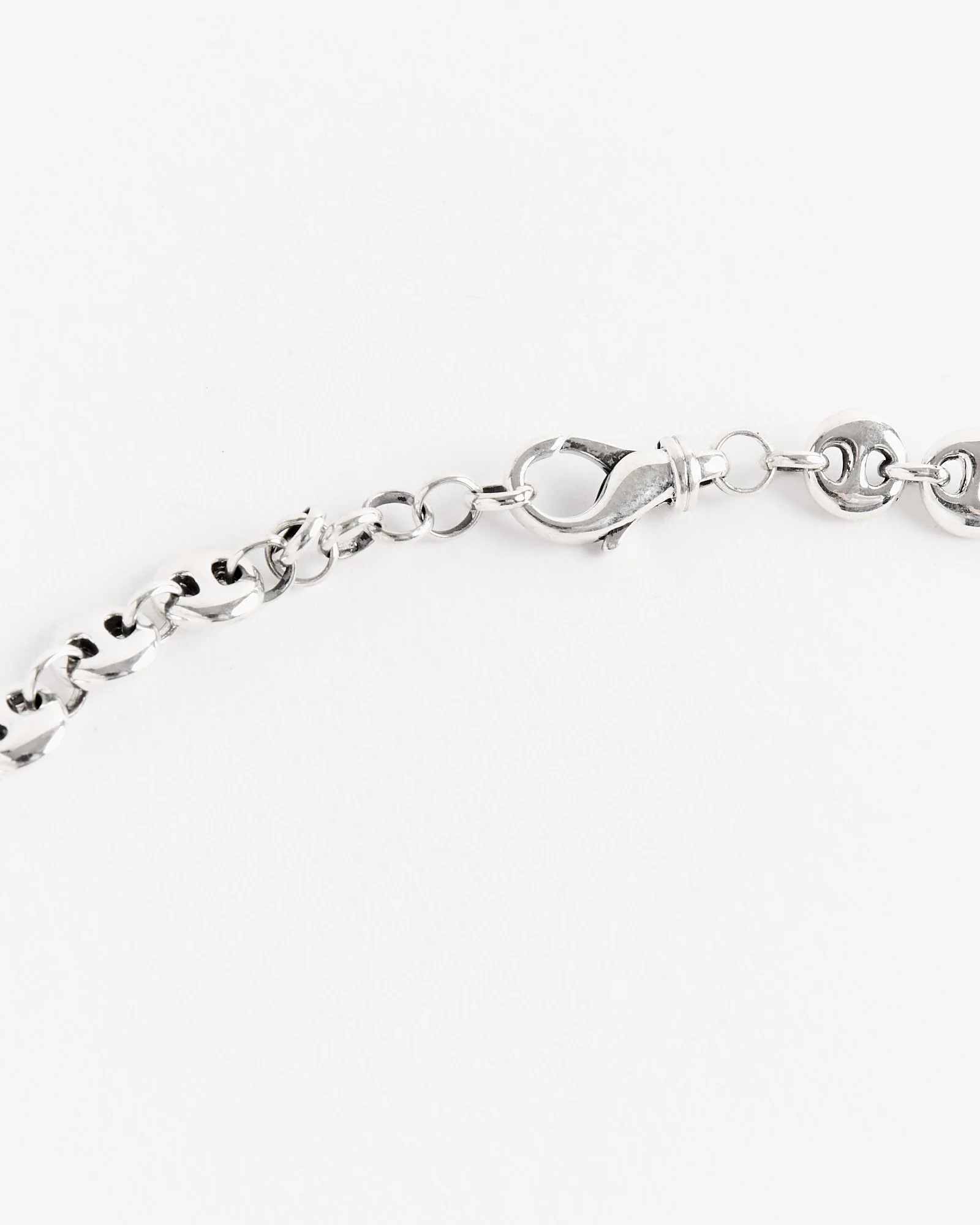 Small Circle Link Necklace in Sterling Silver - Image 3