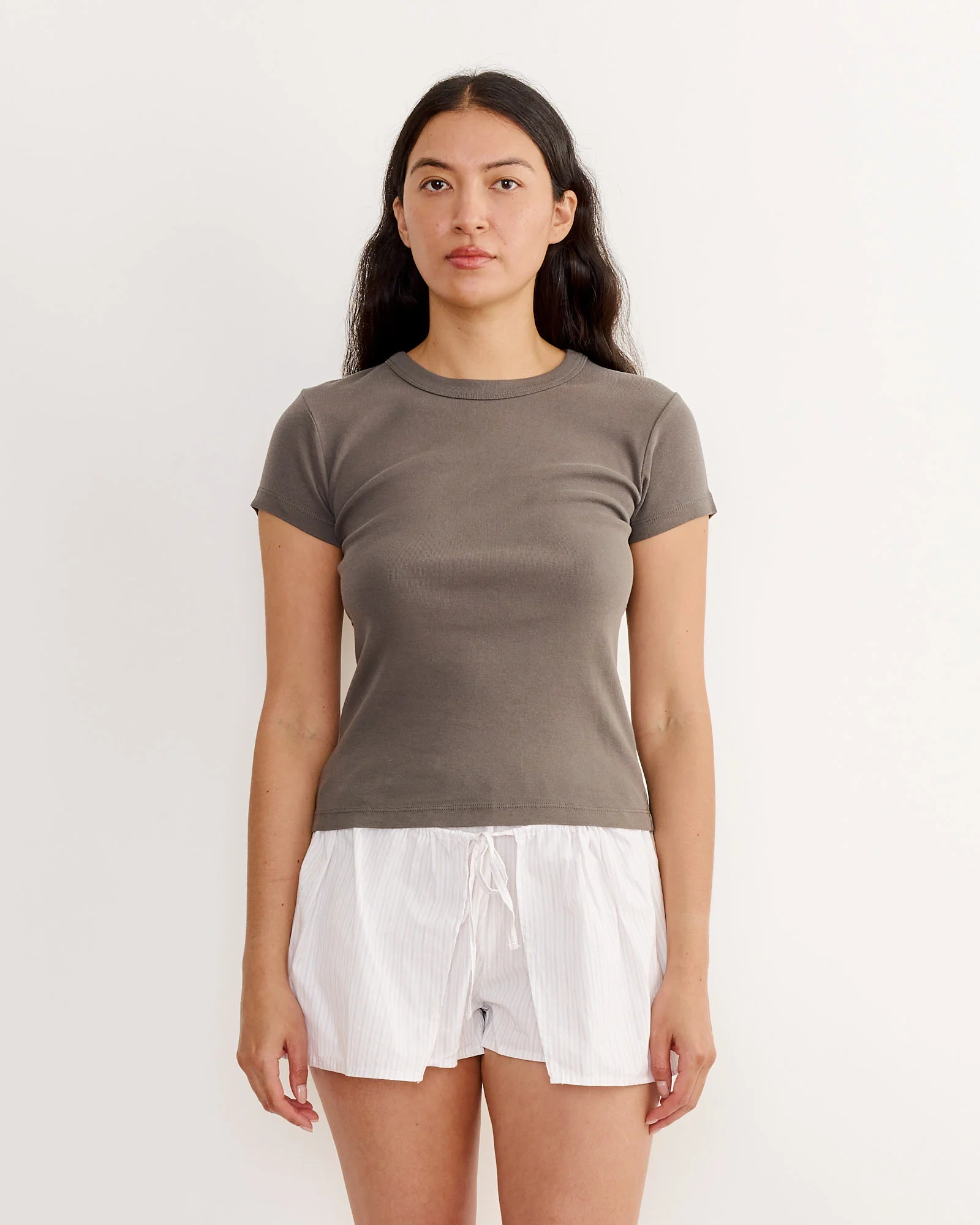 Baby Tee in Khaki