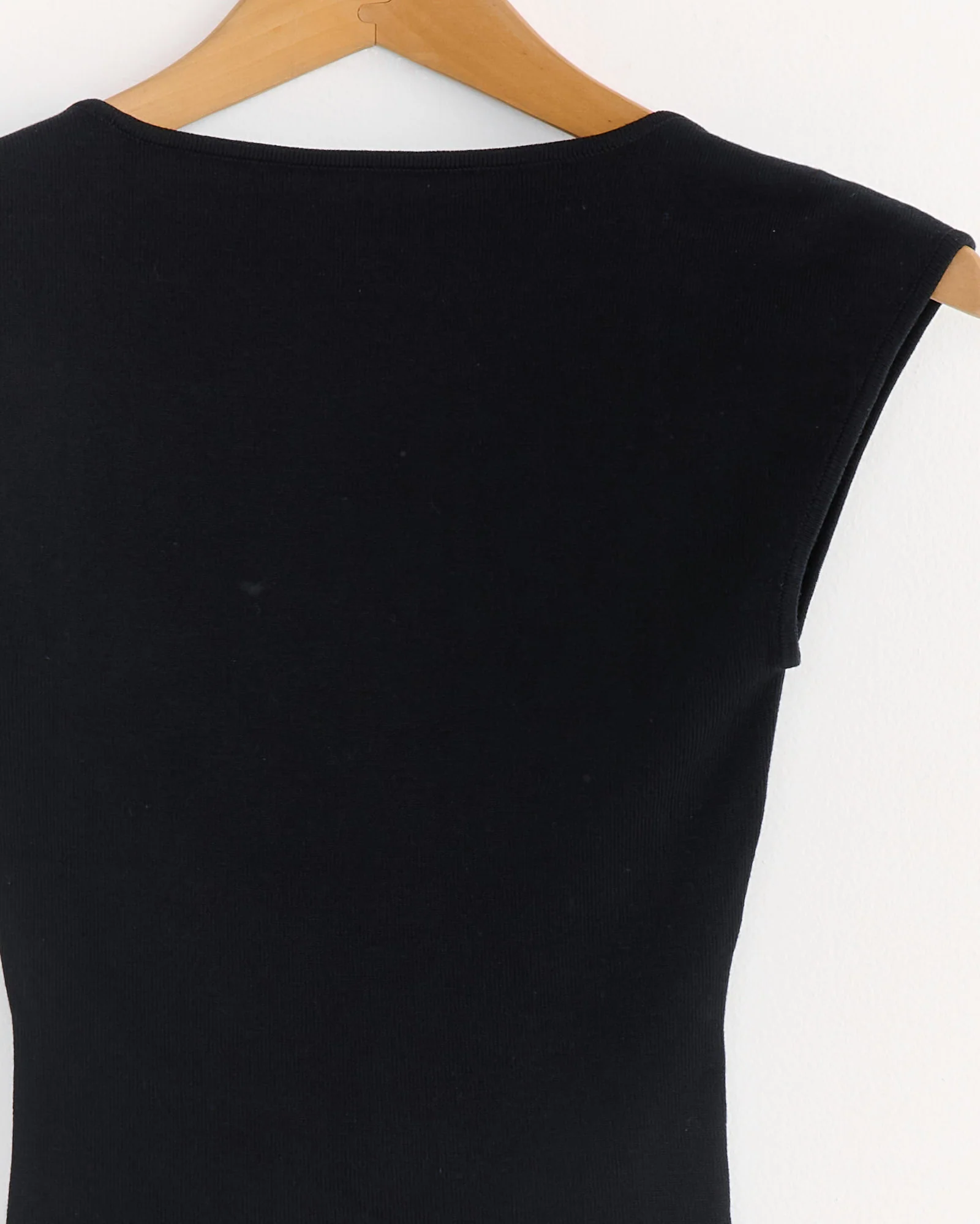 Sculpted Ballet Knit Top in Black - Image 2