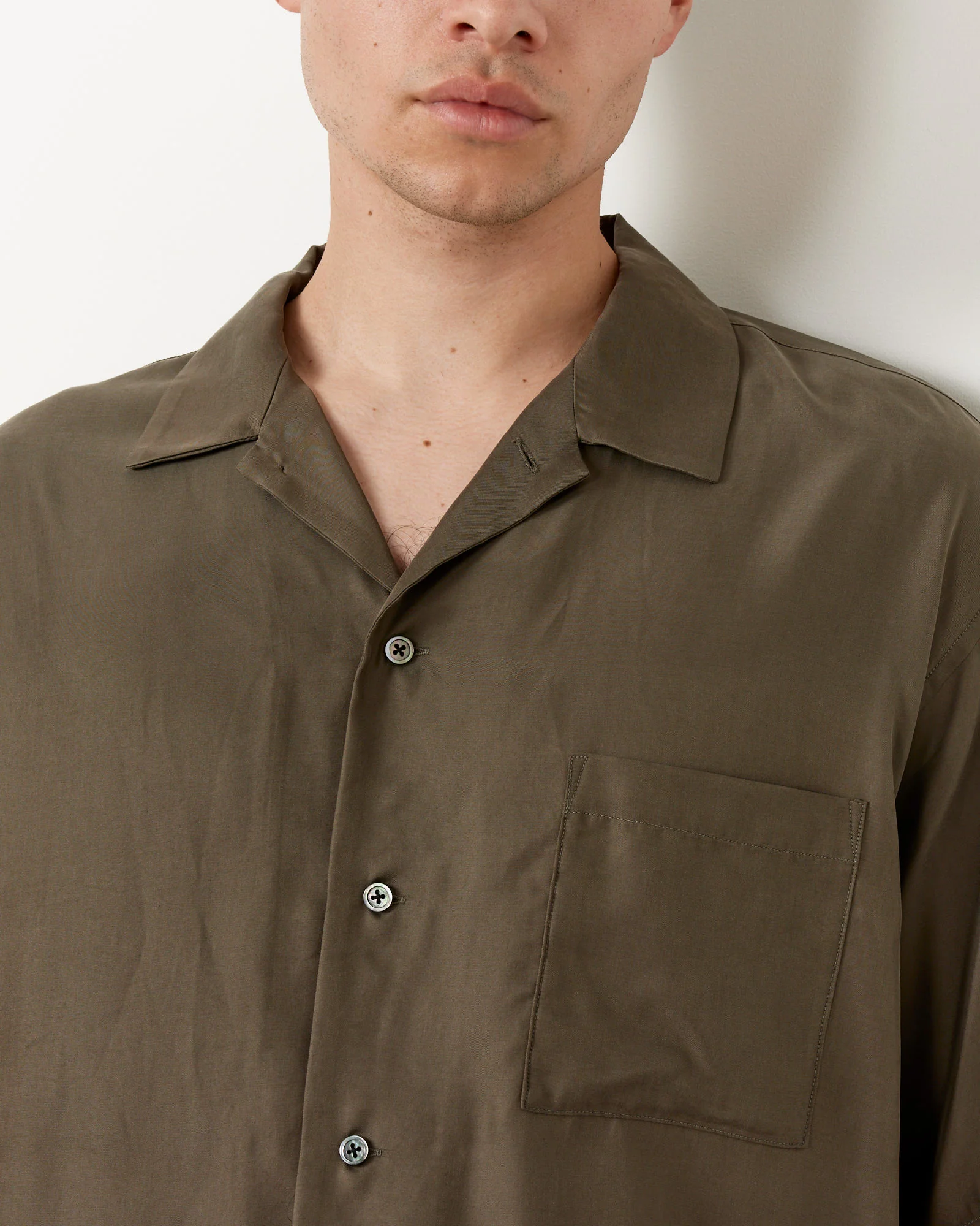 St. 834 Shirt in Grey Khaki - Image 4