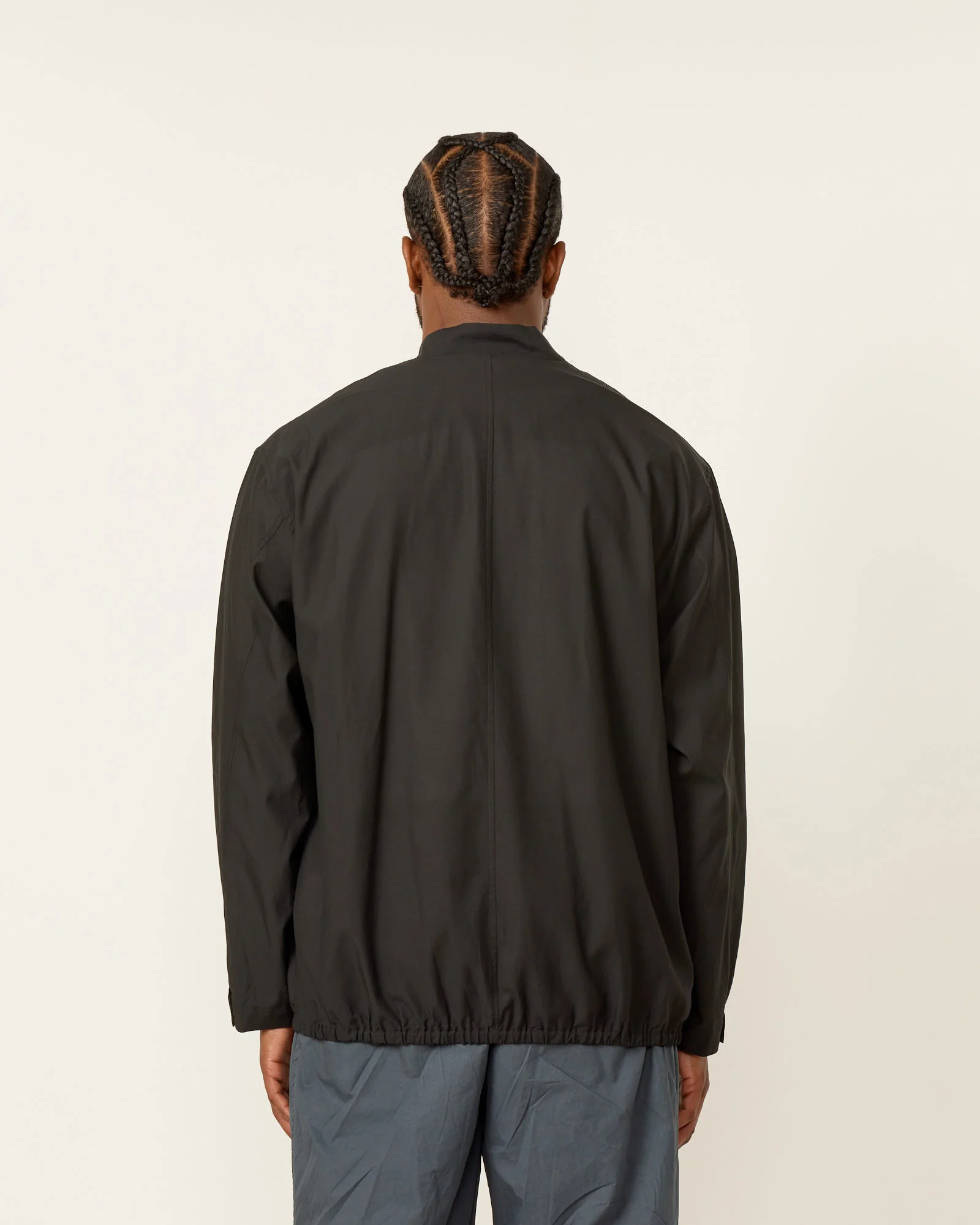 Cupro Mixed Blouson in Black - Image 5