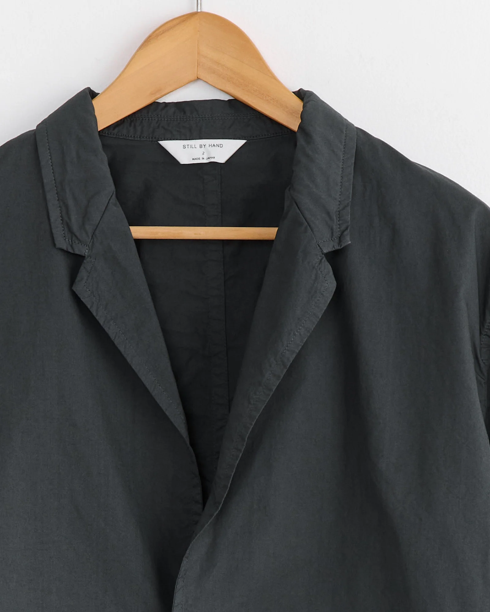 Garment Dye 2B Jacket in Green Charcoal - Image 2