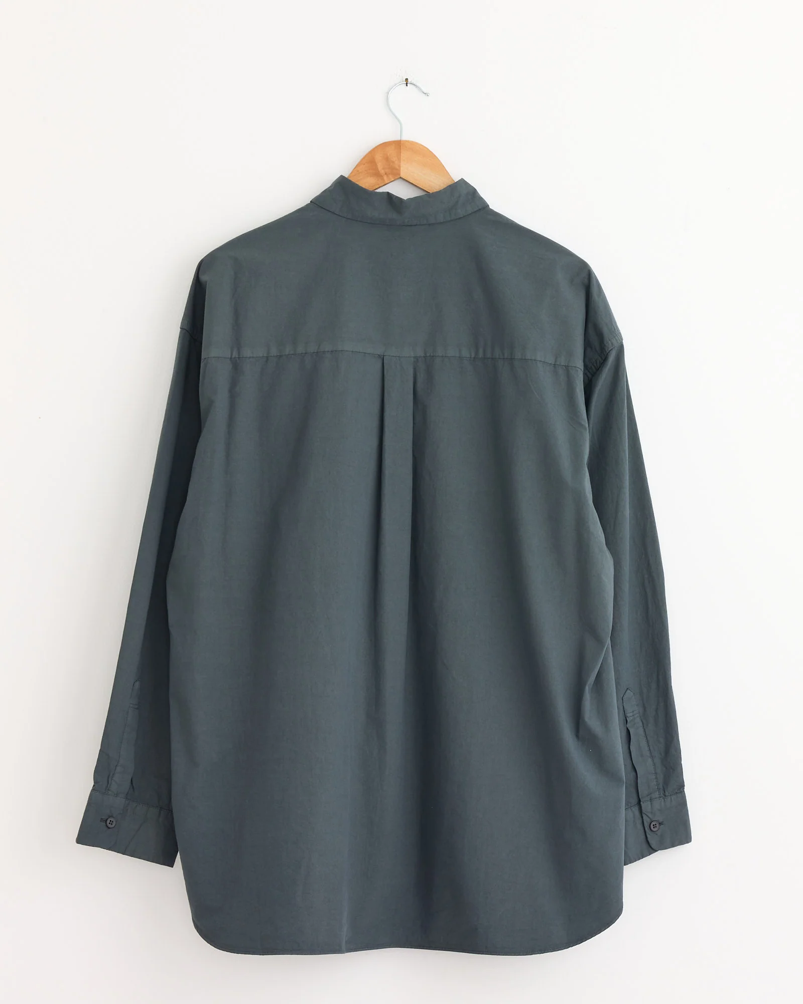 Garment Dye Over Shirt in Blue Grey - Image 3