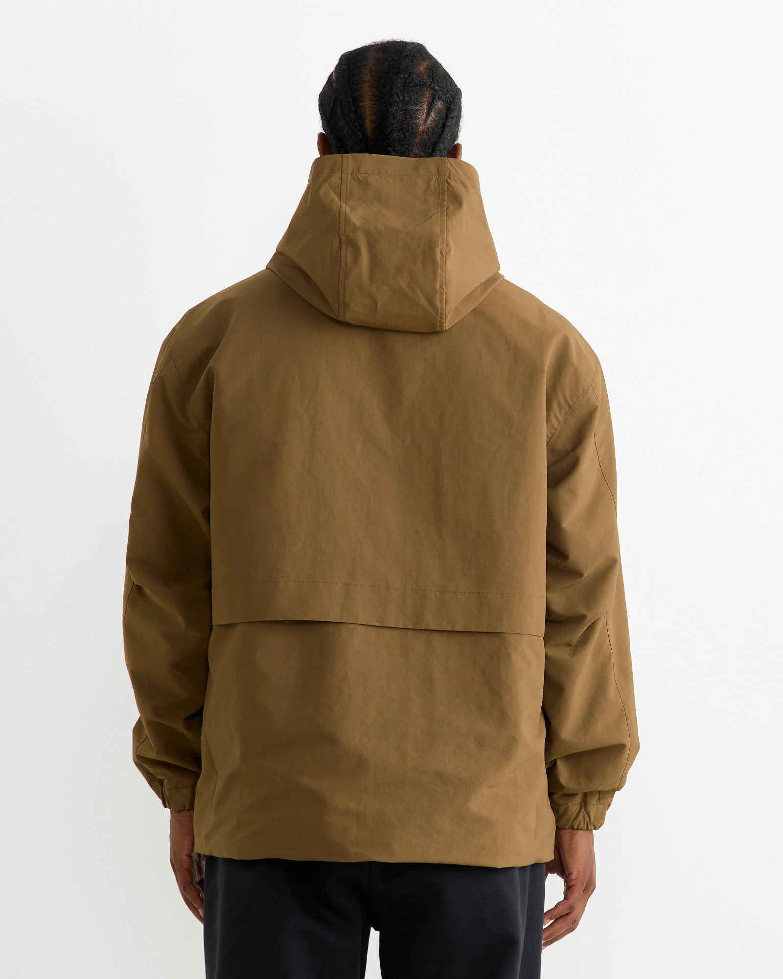 Stand Collar Field Jacket in Camel - Image 4