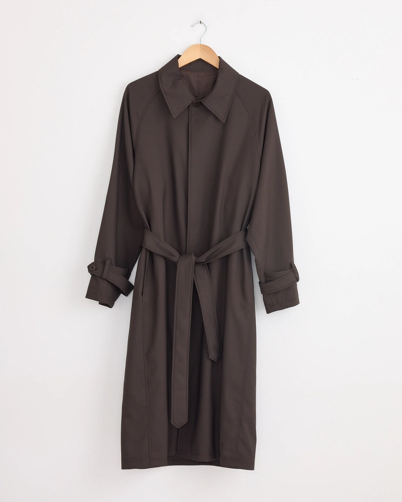Raglan Coat in Chocolate - Image 2