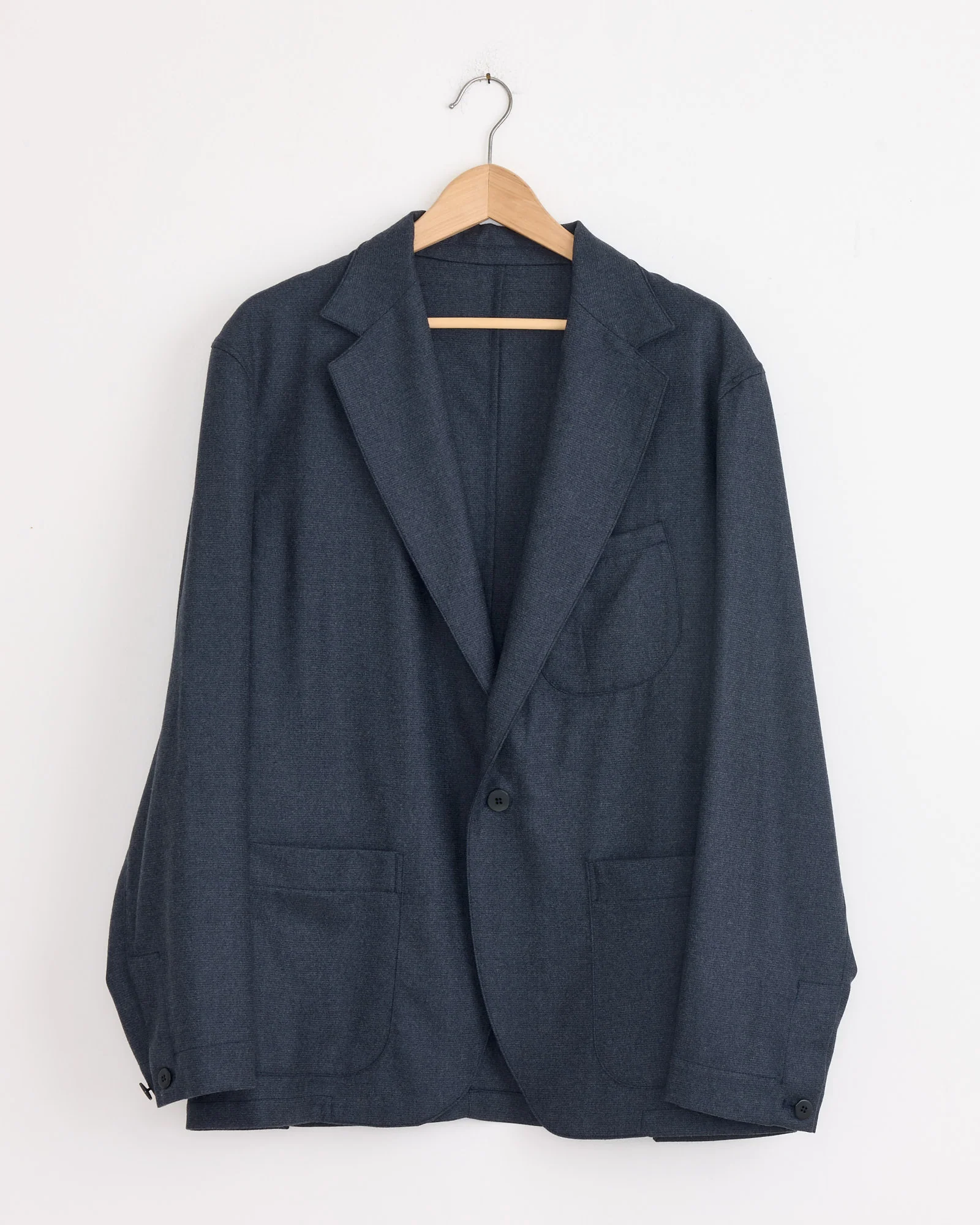 Single Breasted Shirt Jacket in Indigo