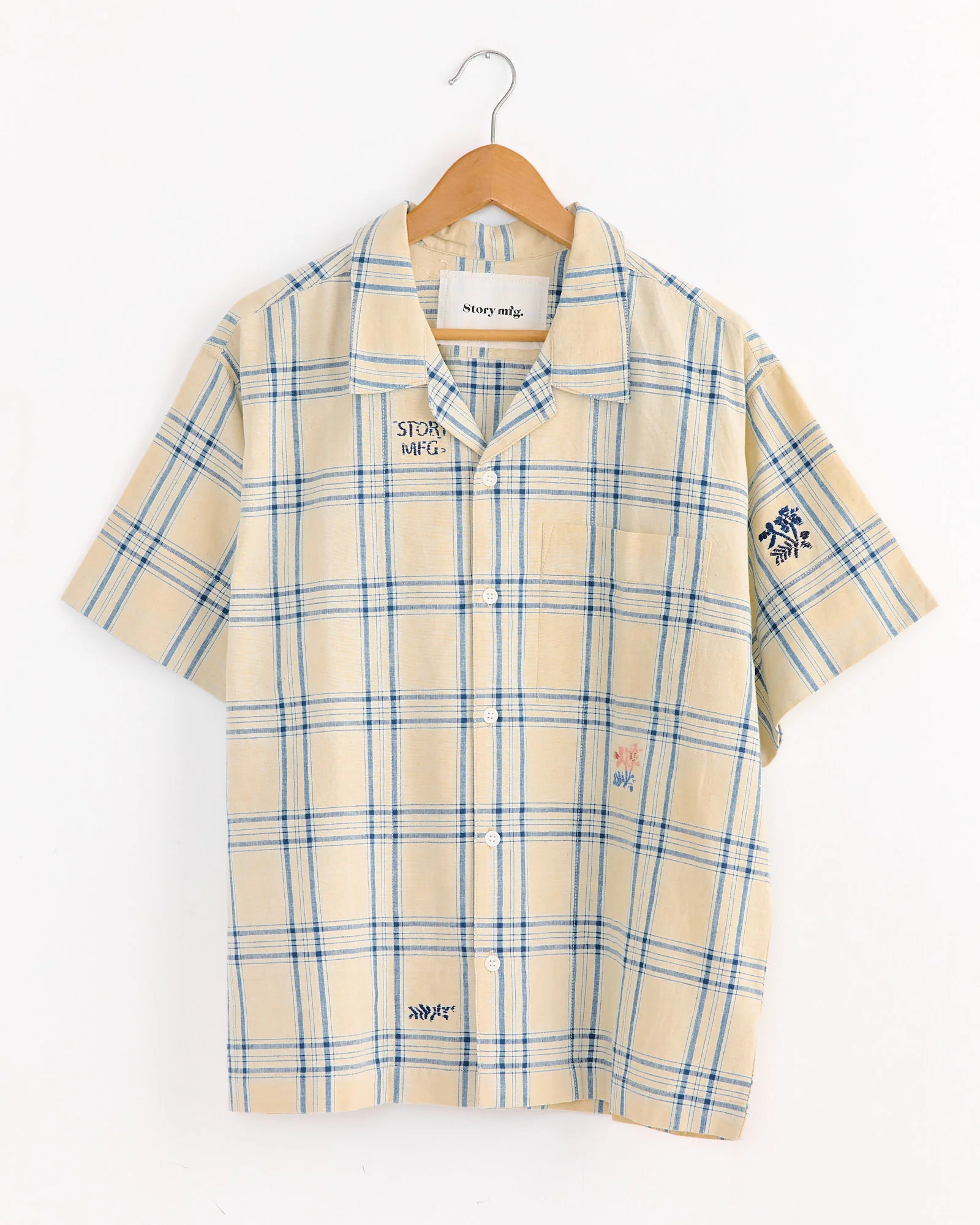 Greeting Shirt in French Gingham Interrupted