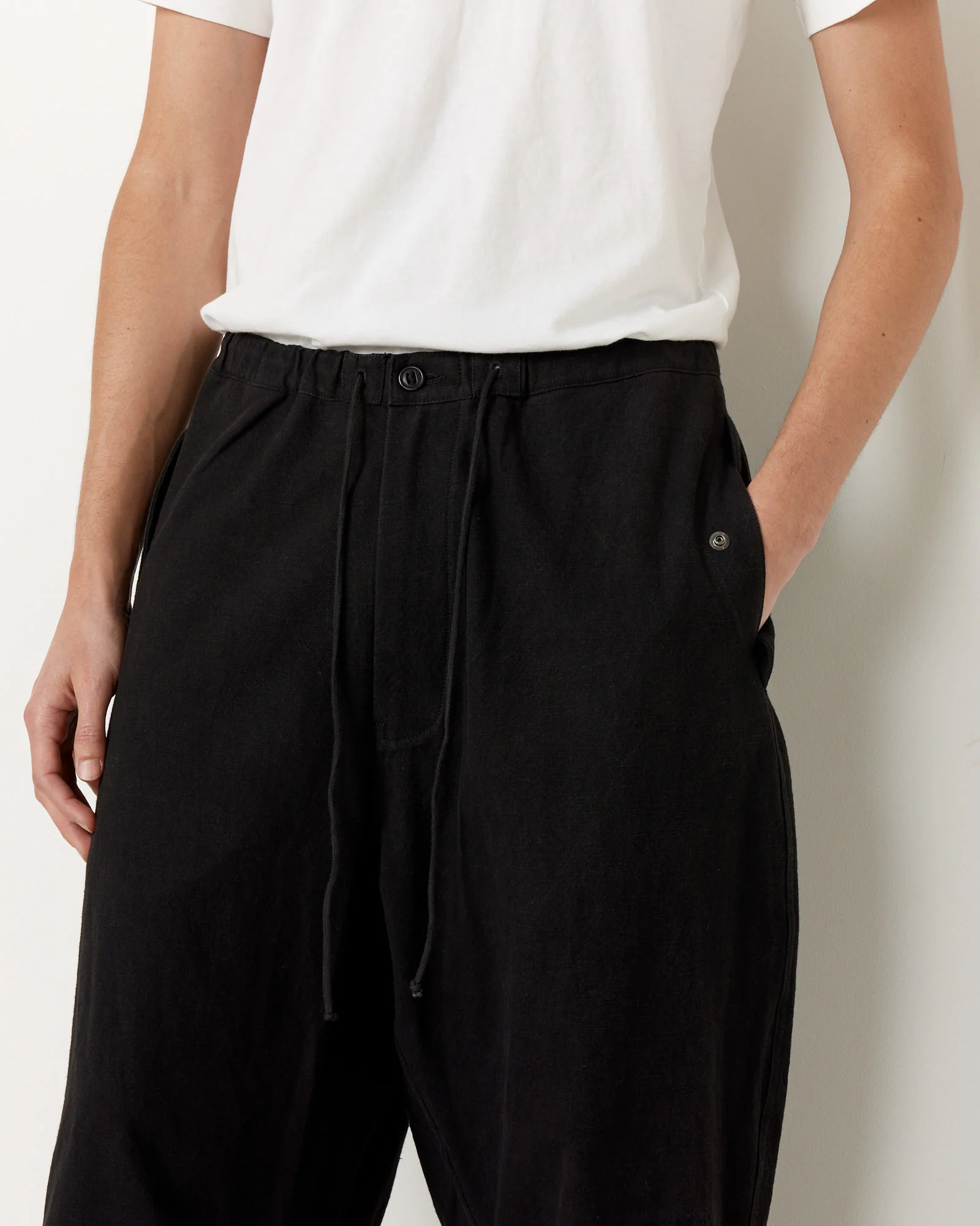 Paco Pants in Black Slub - Image 2