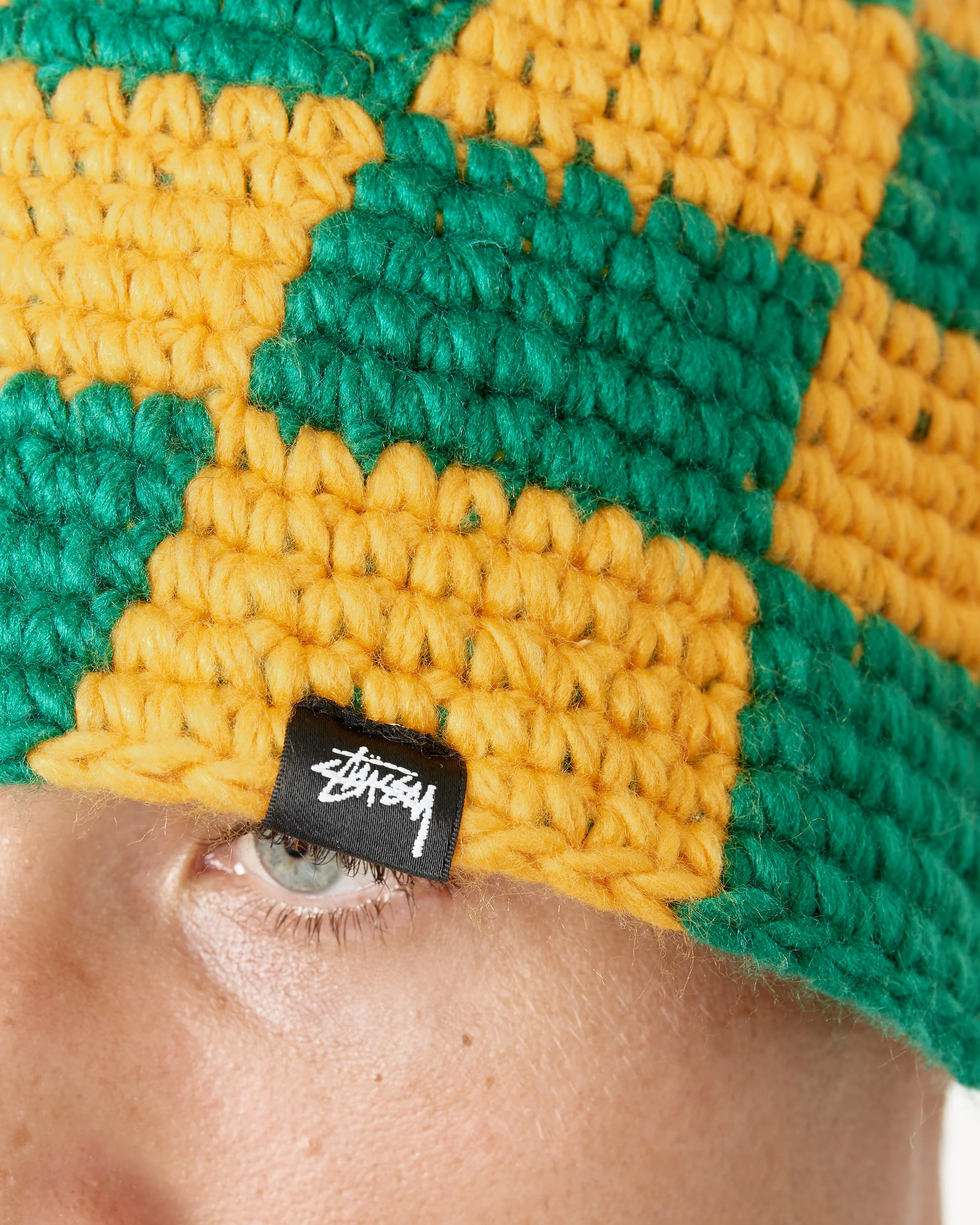 Checker Knit Bucket Hat - Image 5