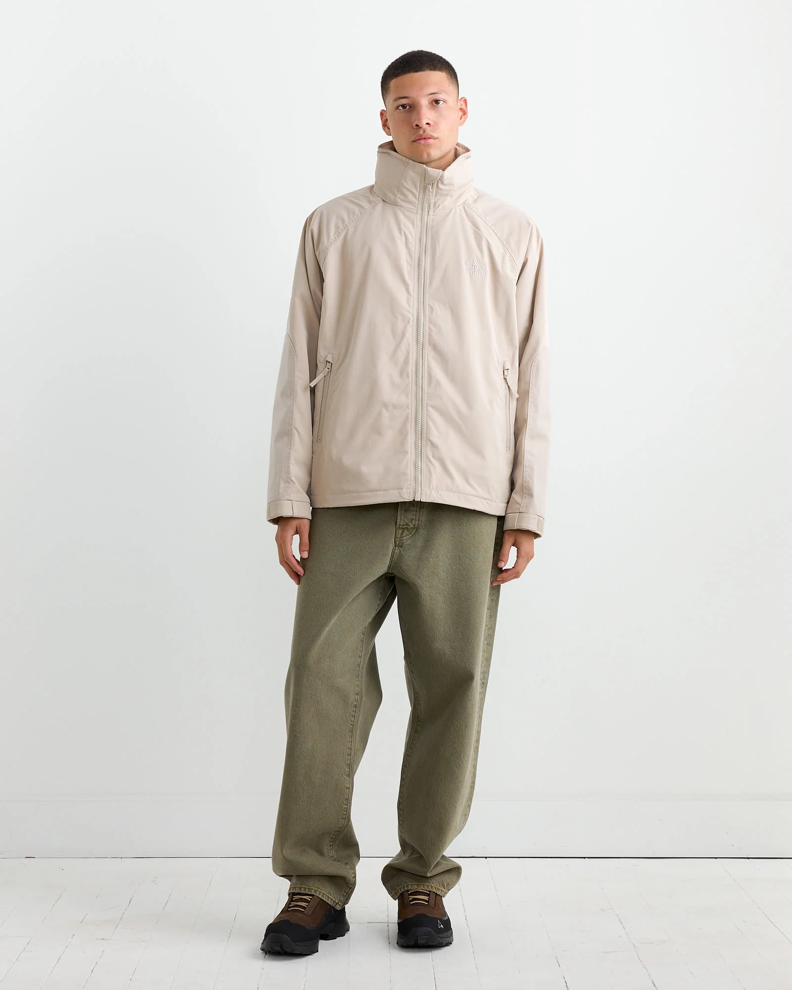 Short Military Parka in Stone - Image 2