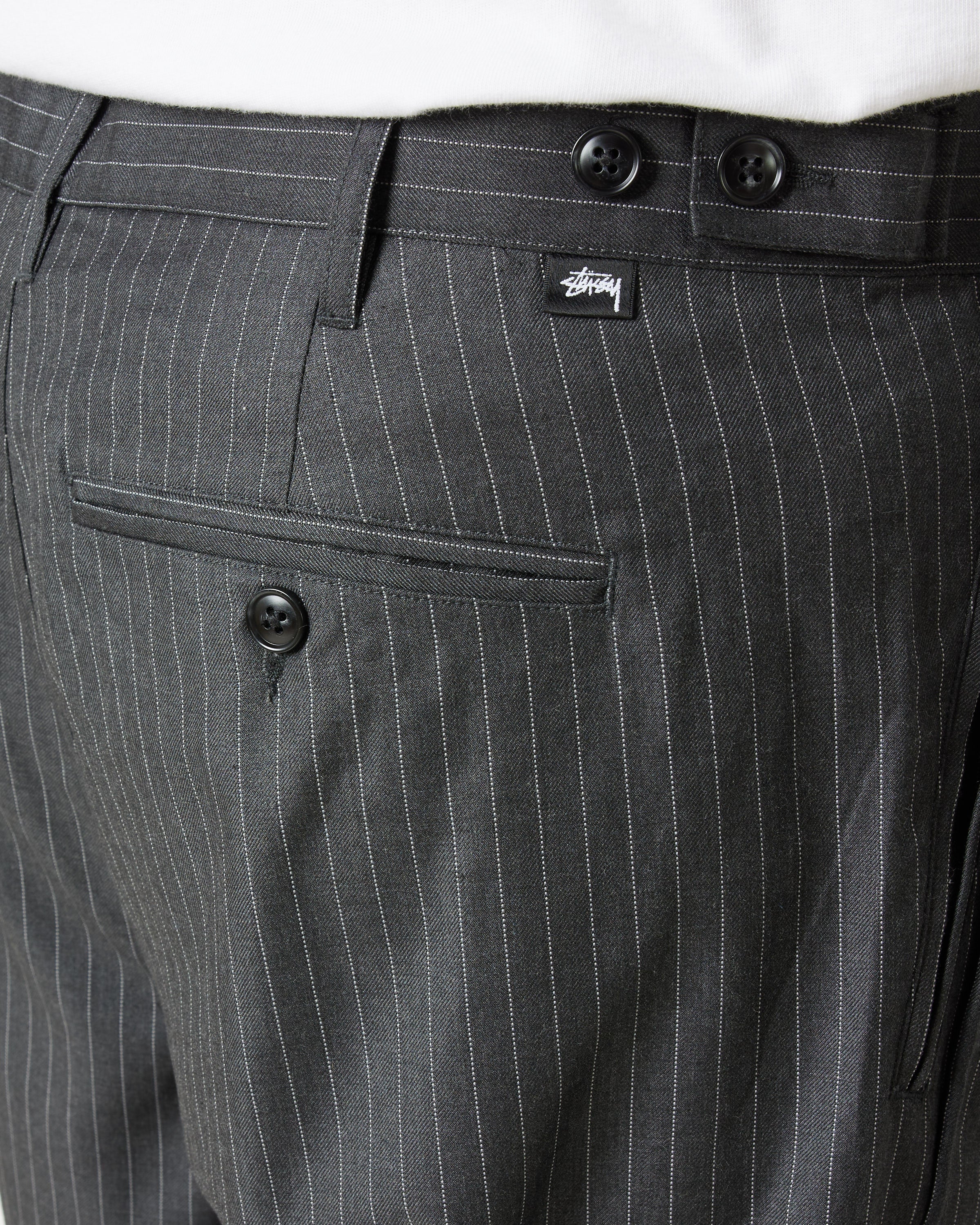 Stripe Volume Pleated Trouser - Image 2