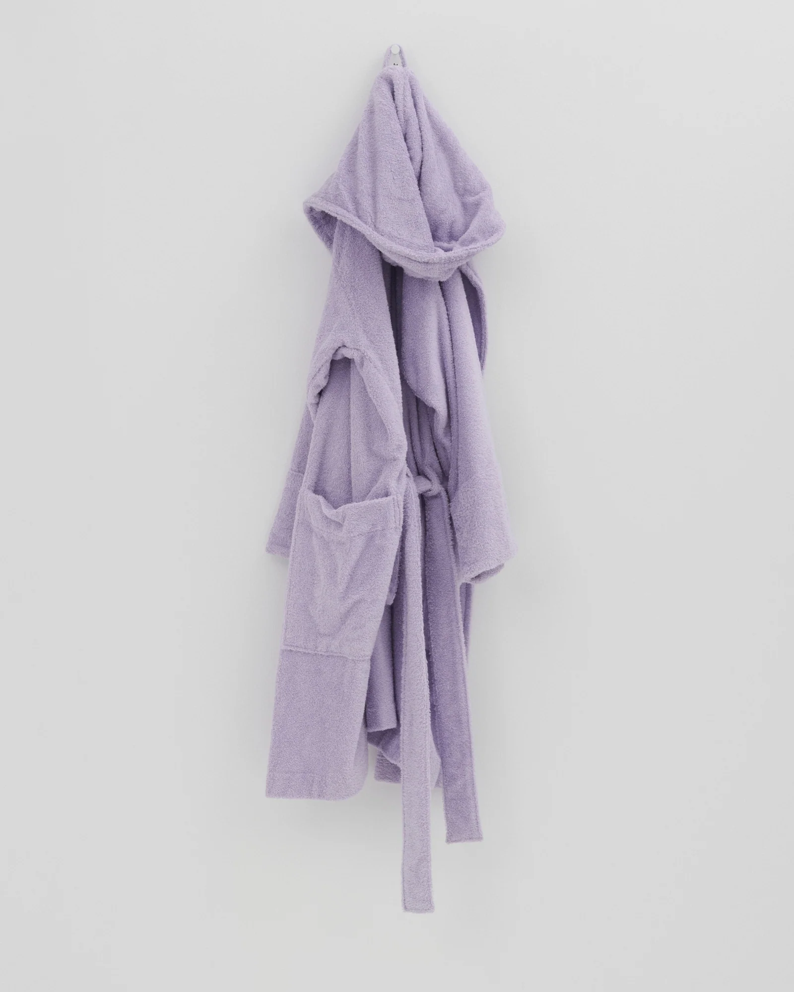 Hooded Bathrobe in Lavender - Image 4