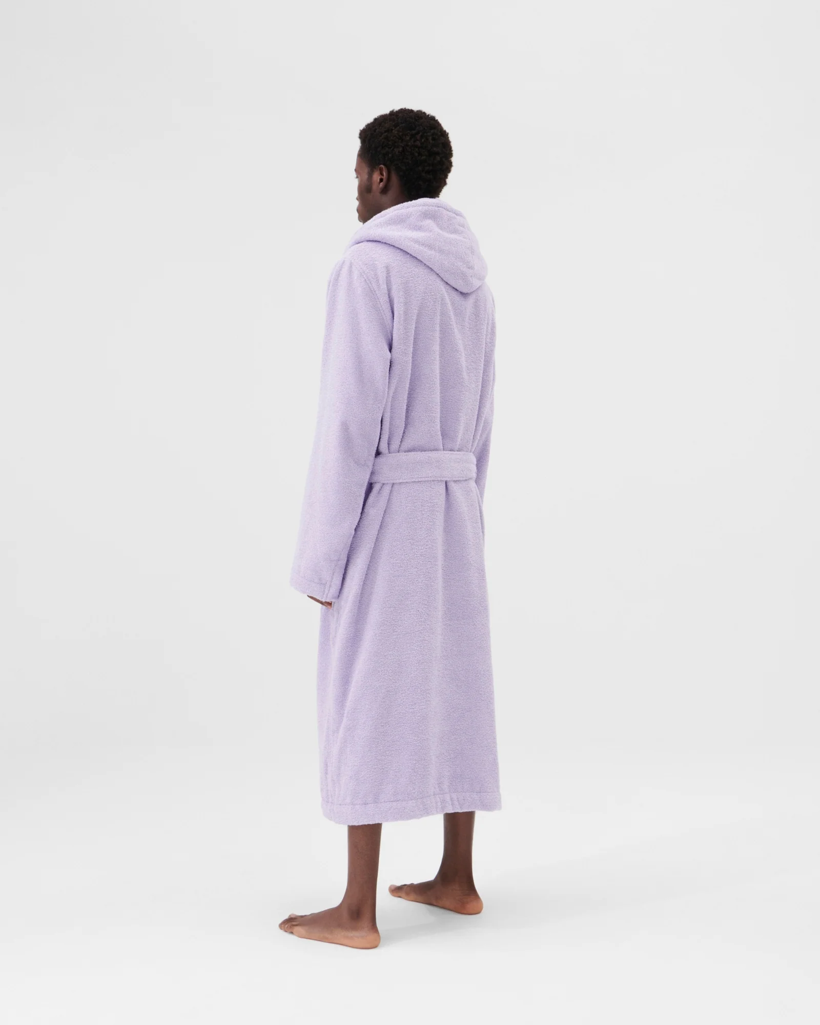 Hooded Bathrobe in Lavender - Image 6