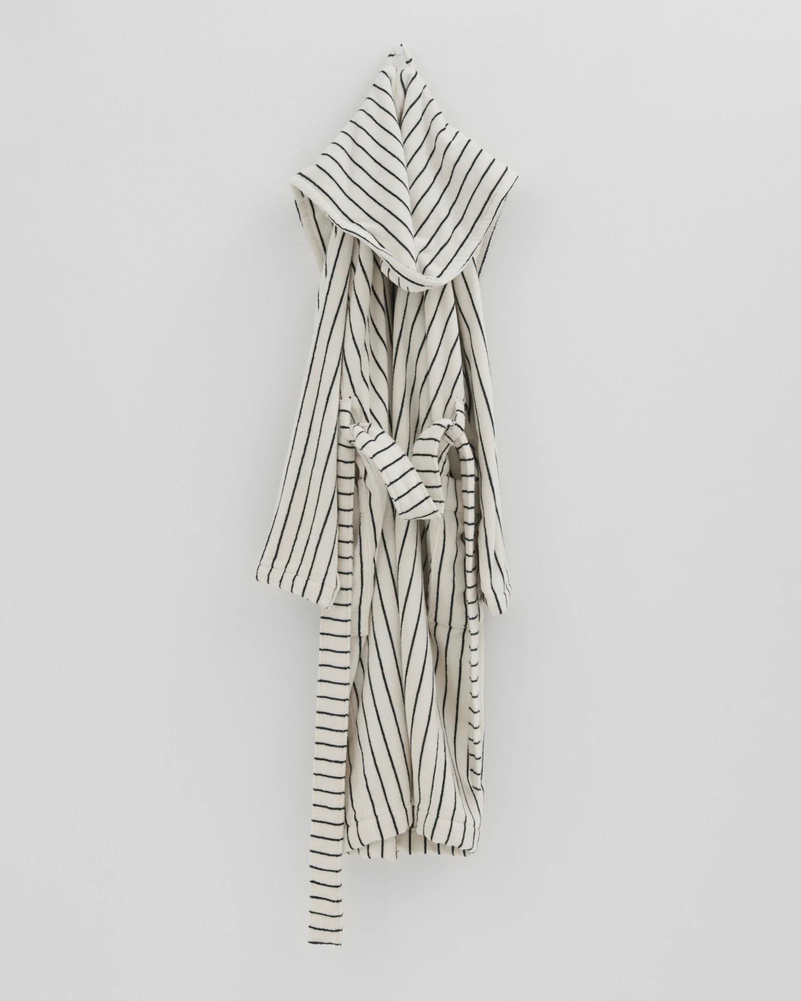 Hooded Bathrobe in Racing Green Stripes - Image 4