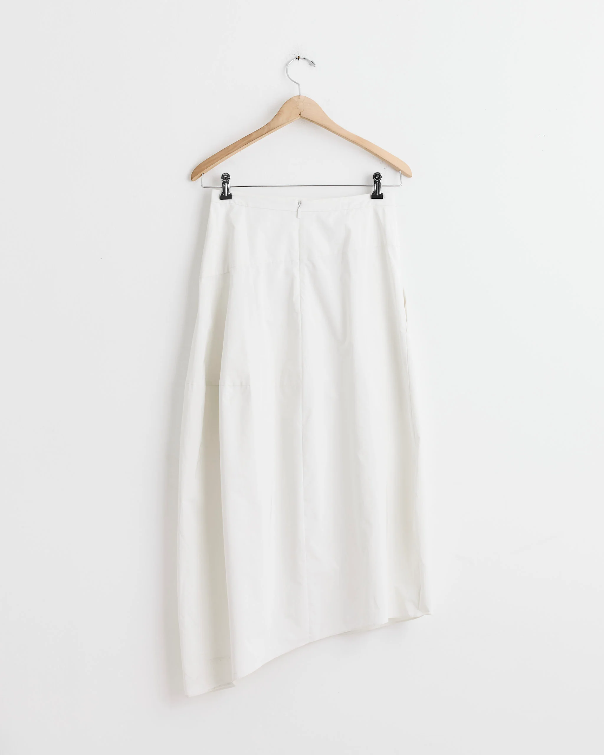Asymmetrical Balloon Skirt in White - Image 3