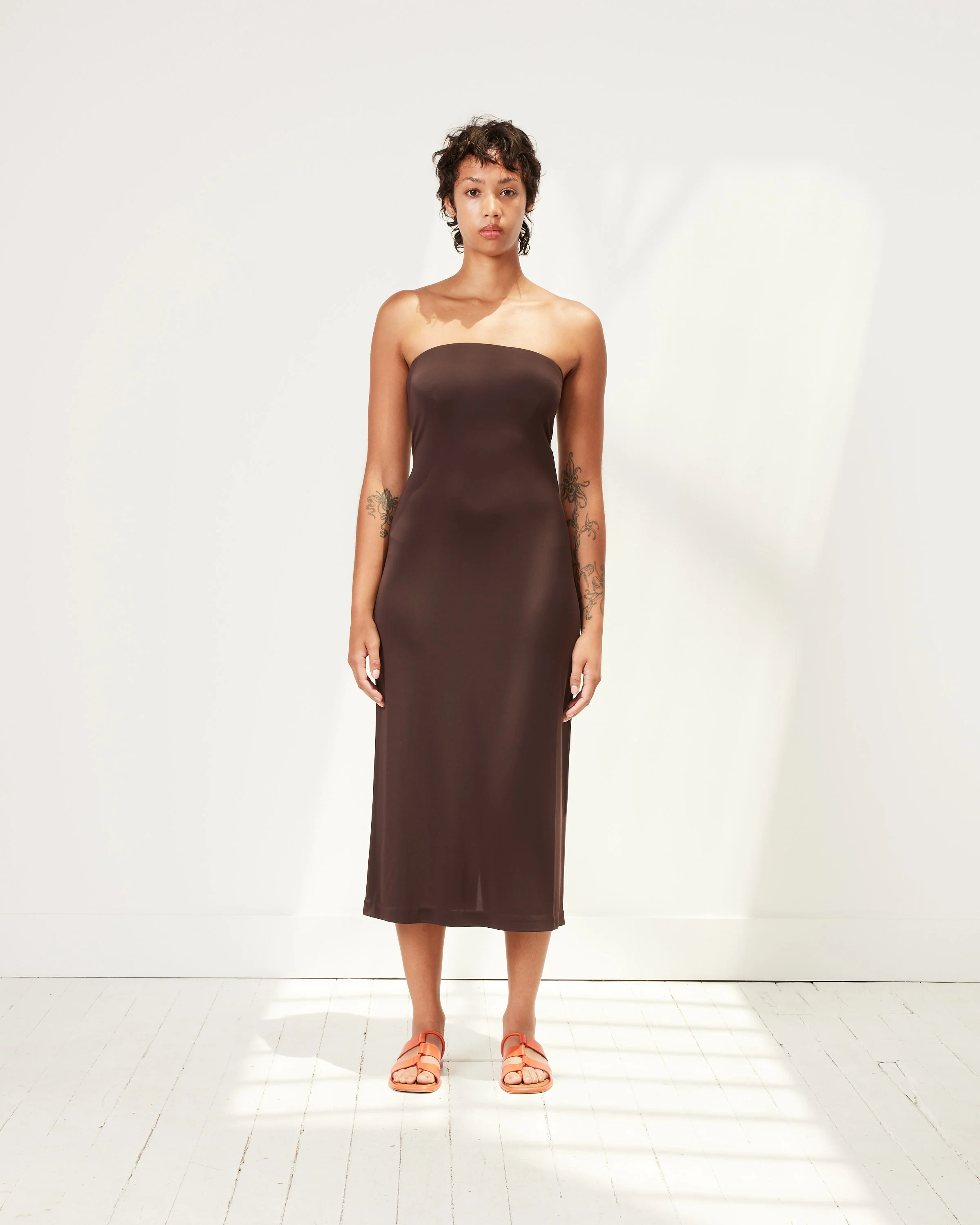 Harlow Jersey Strapless Midi Dress