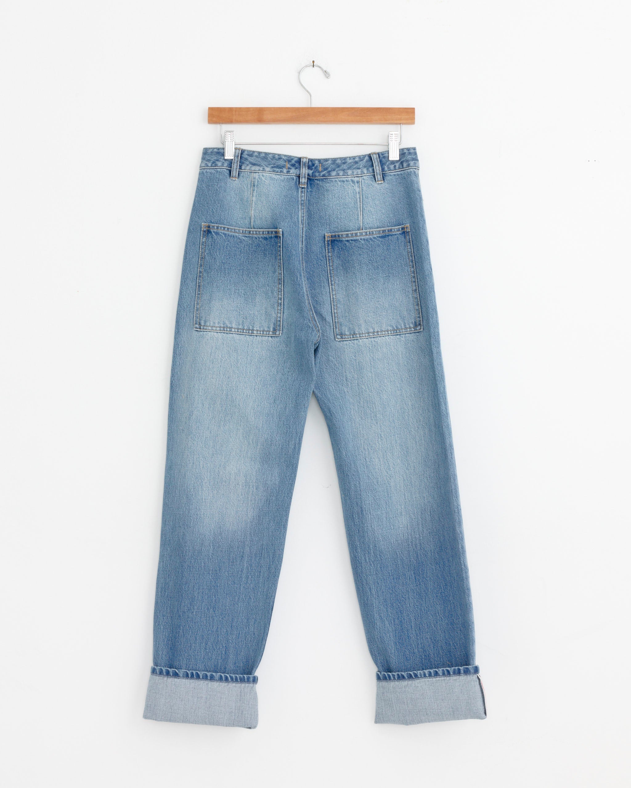 Selvedge Denim 5 Pocket Alec Jean in Classic Blue - Image 3