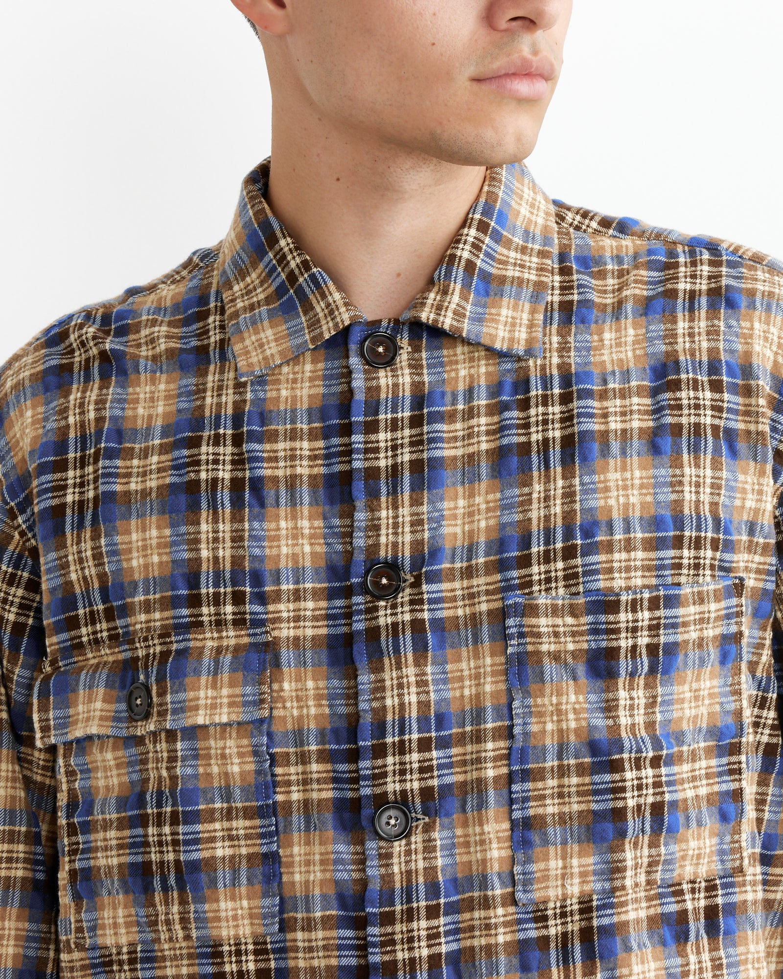 Dockside Jacket in Blue/Sand - Image 3