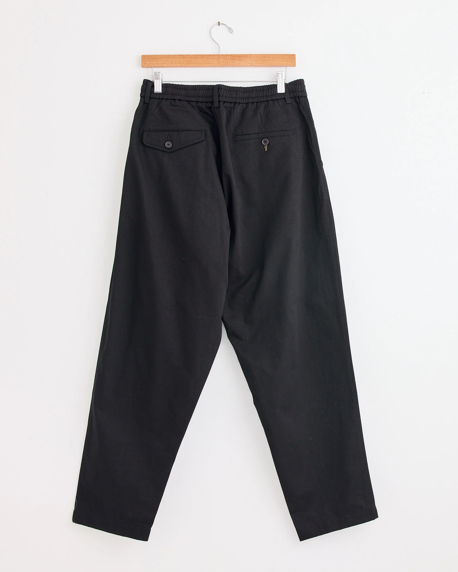 Pleated Track Pant in Black - Image 3