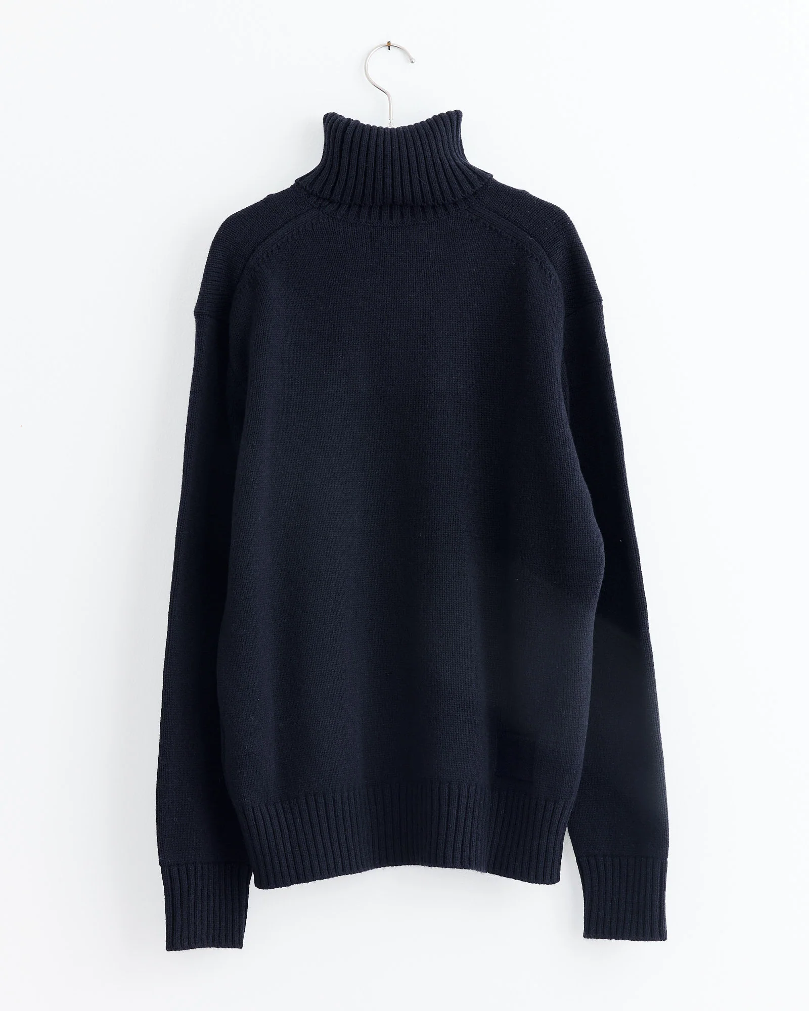 Roll Neck Sweater in Navy - Image 3
