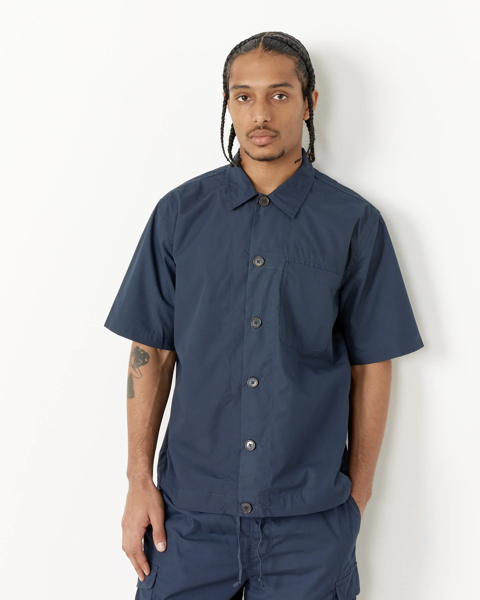 Tech Overshirt in Navy - Image 3