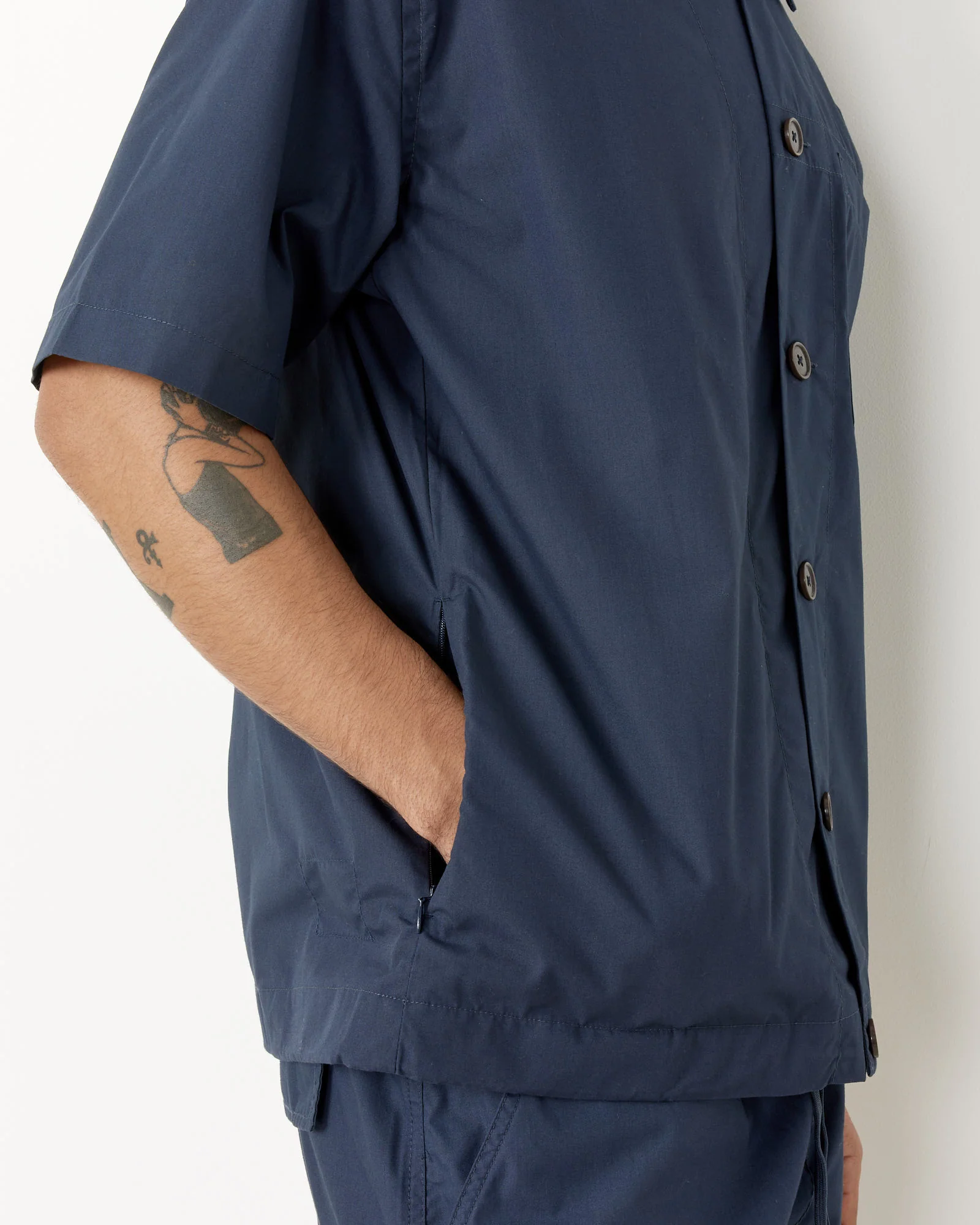 Tech Overshirt in Navy - Image 4