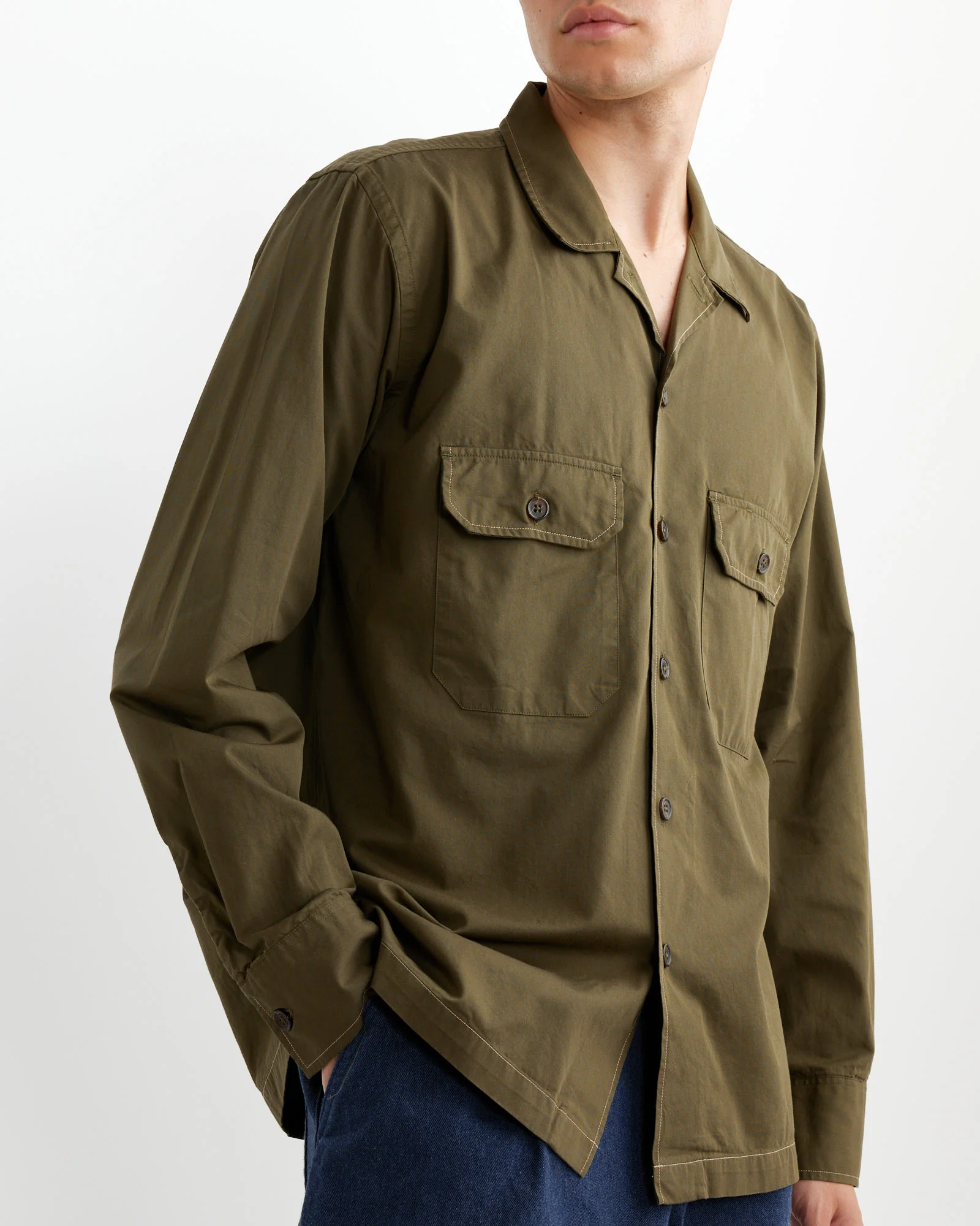 Utility Shirt in Olive - Image 3