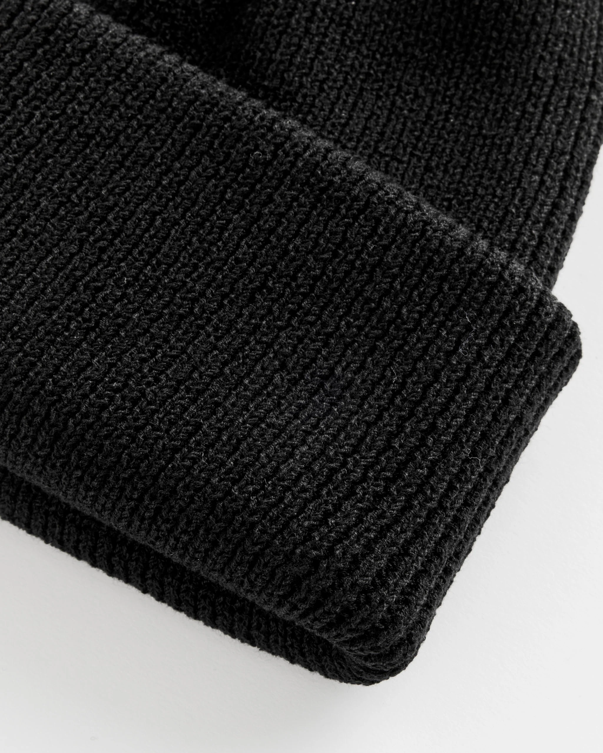 Knit Big Watch Cap in Black - Image 2