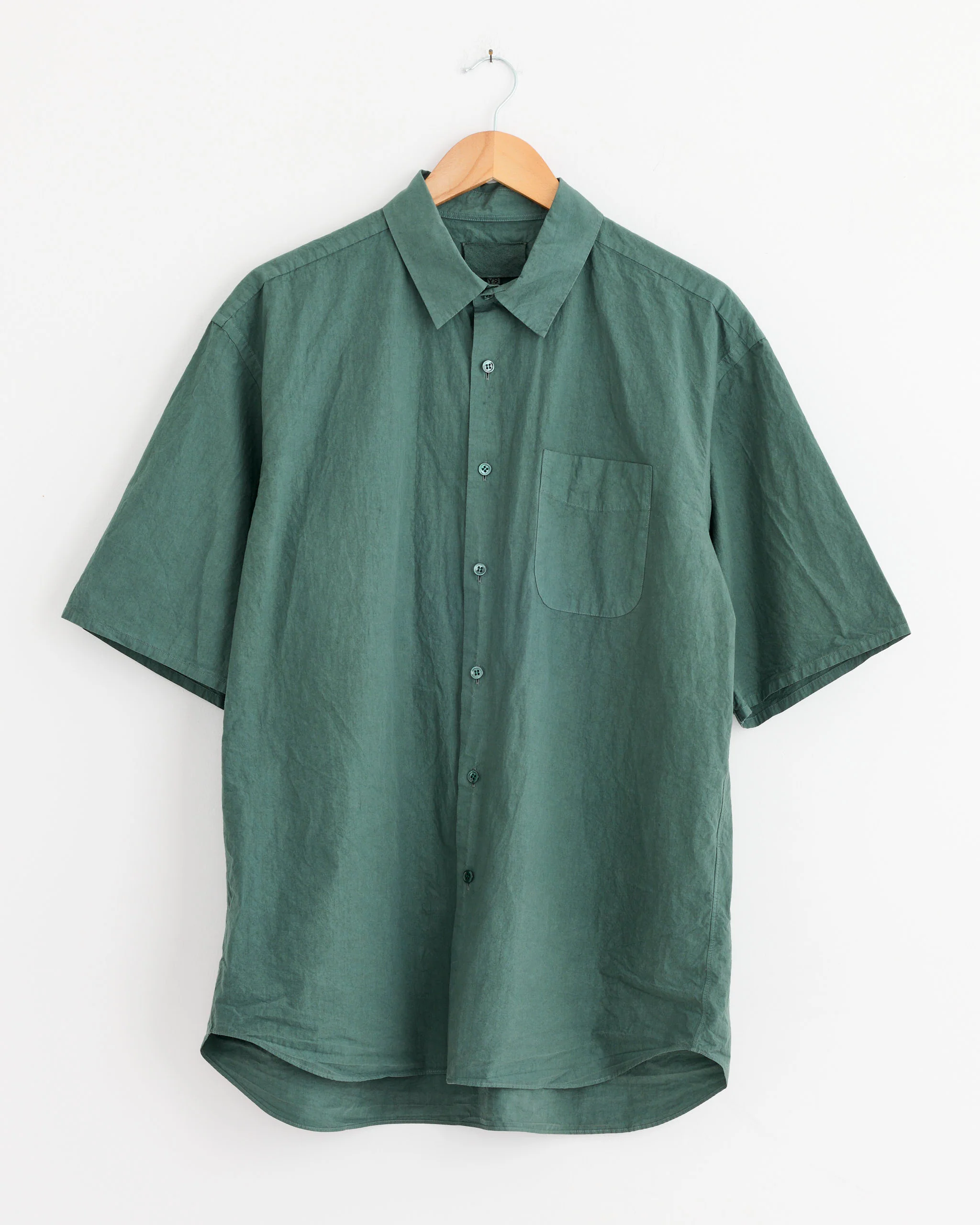 Regular Collar S/S Shirt in Green